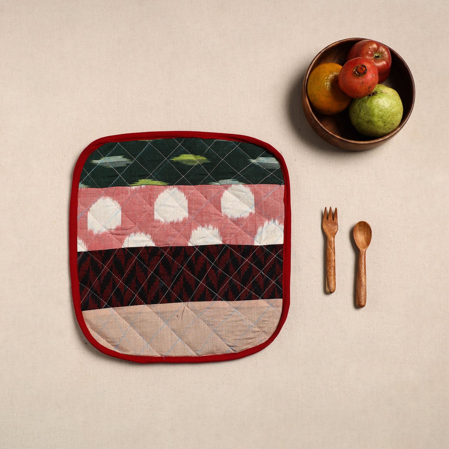 Multicolor Handcrafted Patchwork Cotton Pot Holder