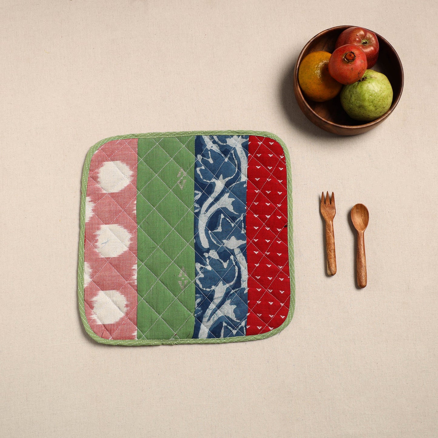 Multicolor Handcrafted Patchwork Cotton Pot Holder