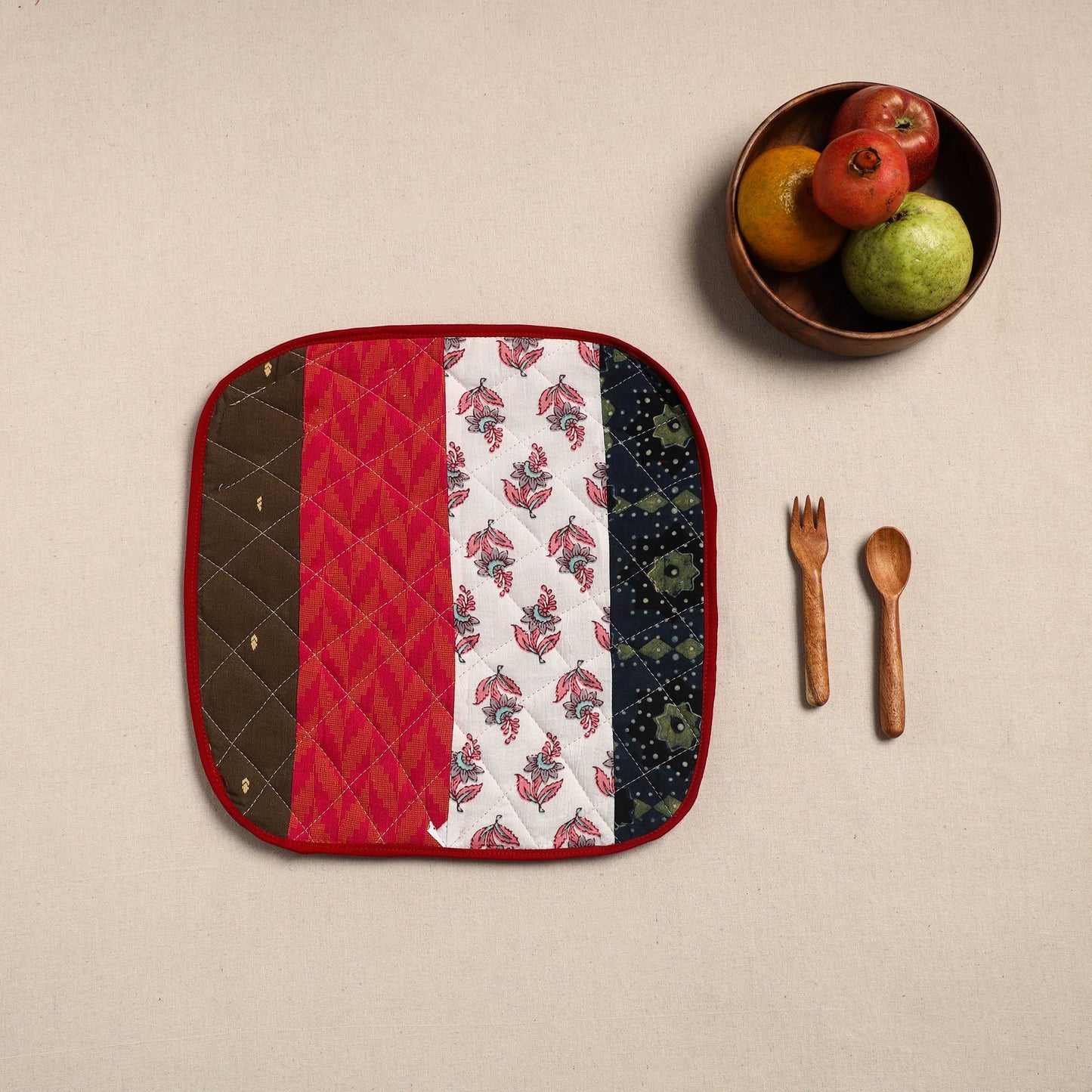 Multicolor Handcrafted Patchwork Cotton Pot Holder