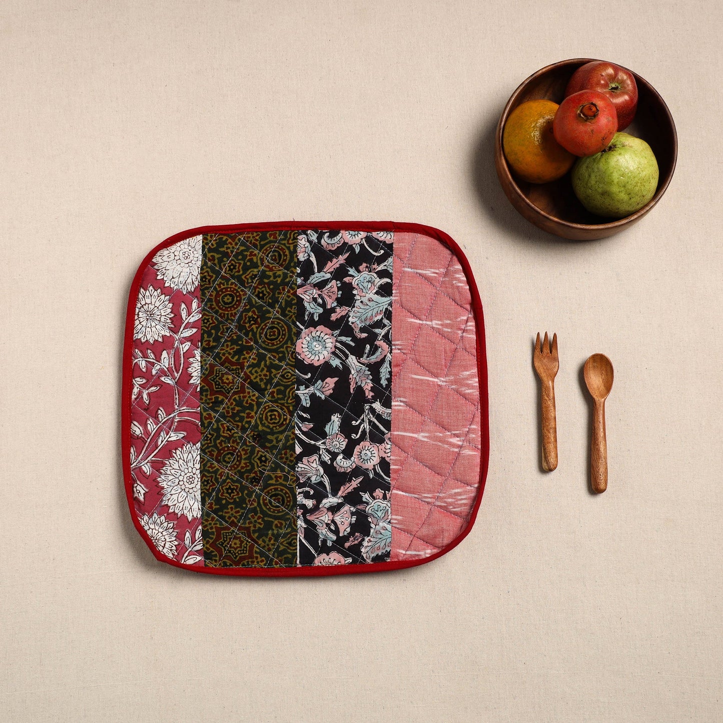 Multicolor Handcrafted Patchwork Cotton Pot Holder