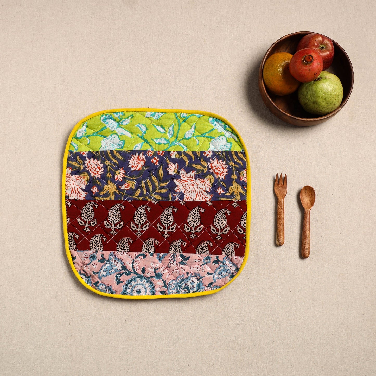 Multicolor Handcrafted Patchwork Cotton Pot Holder