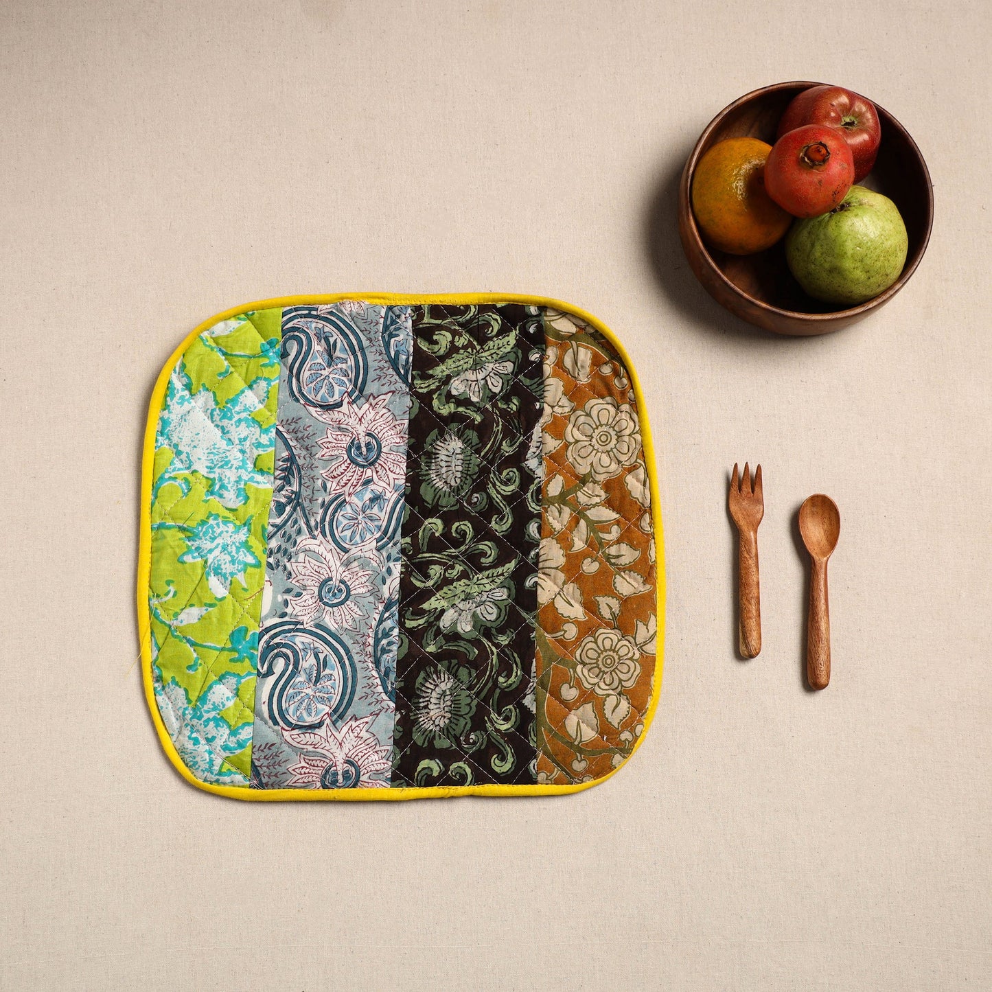 Multicolor Handcrafted Patchwork Cotton Pot Holder