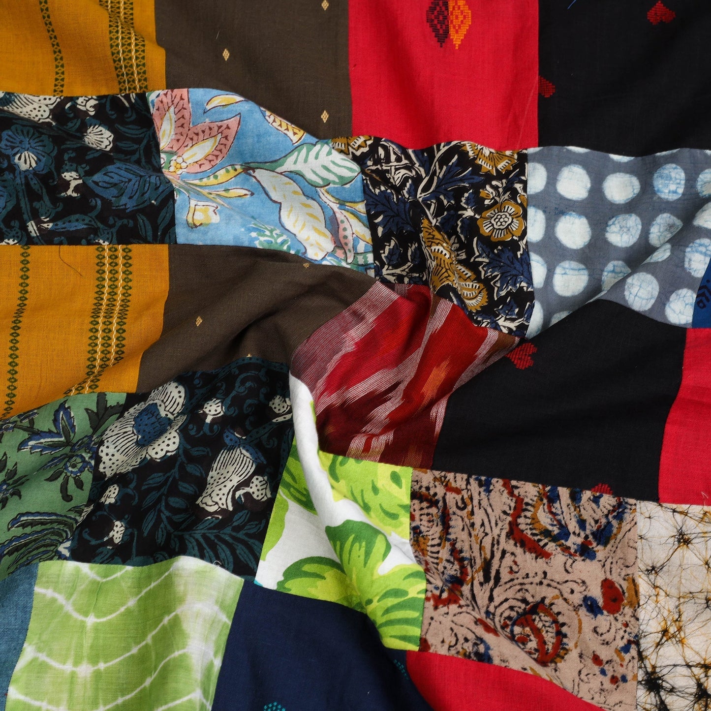 Handcrafted Patchwork Cotton Kurta Material