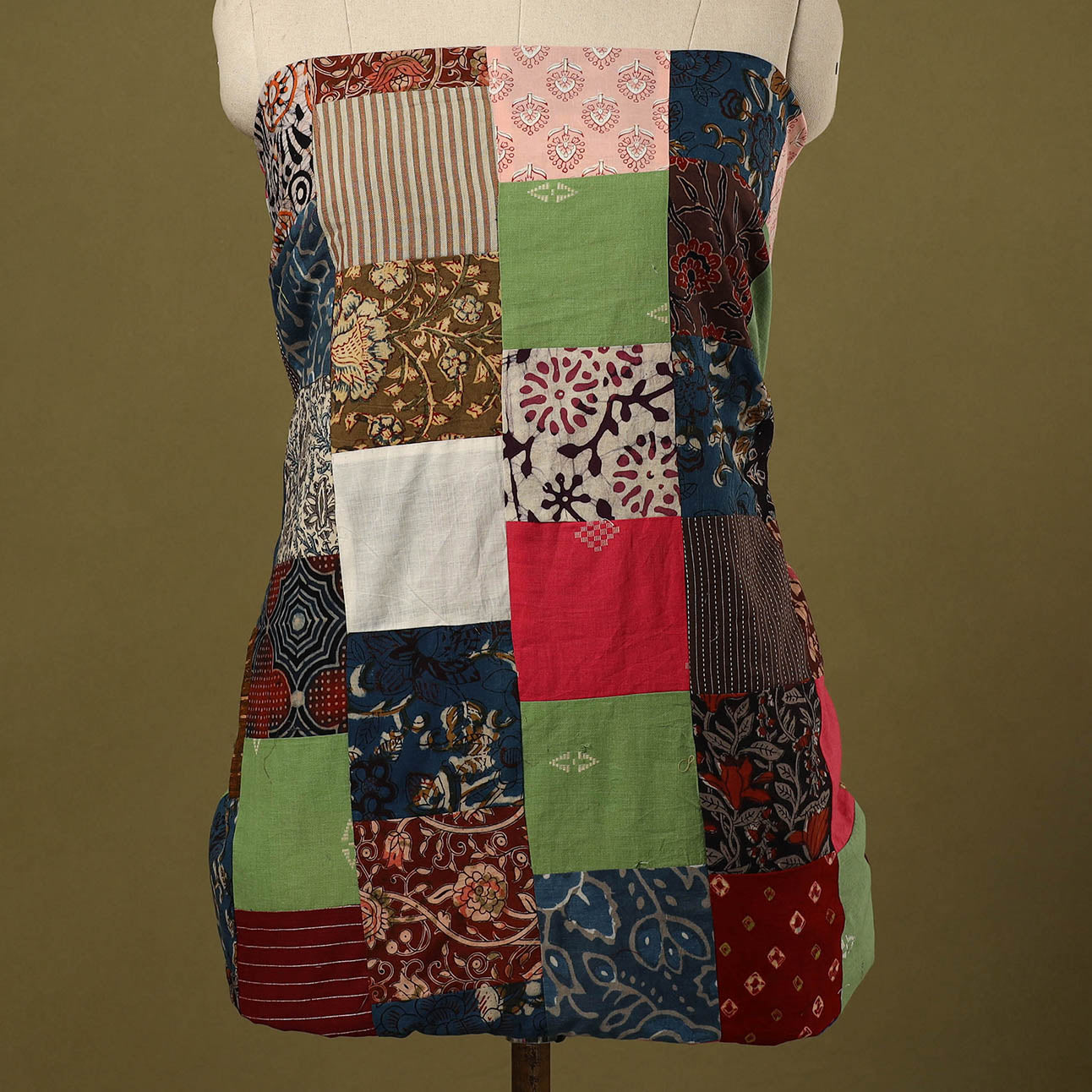 Buy Handcrafted Patchwork Cotton Kurta Material