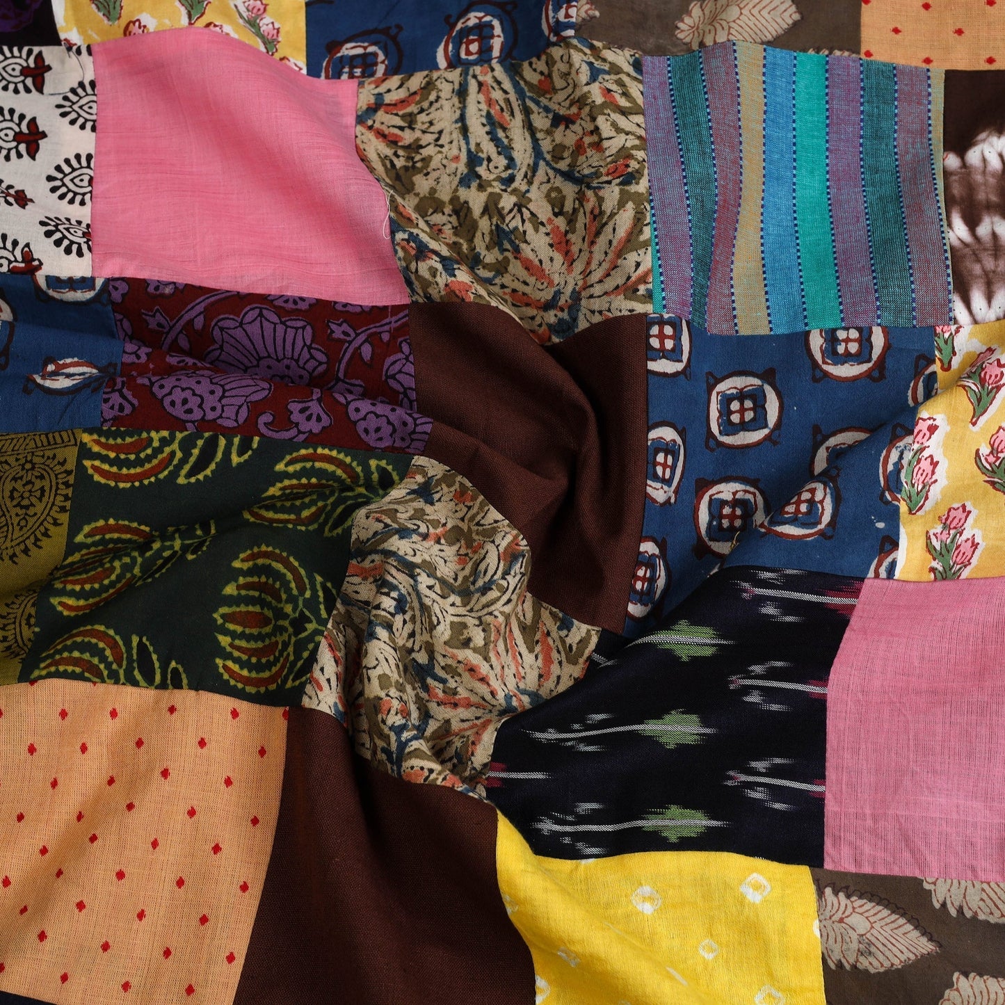 Buy Handcrafted Patchwork Cotton Kurta Material
