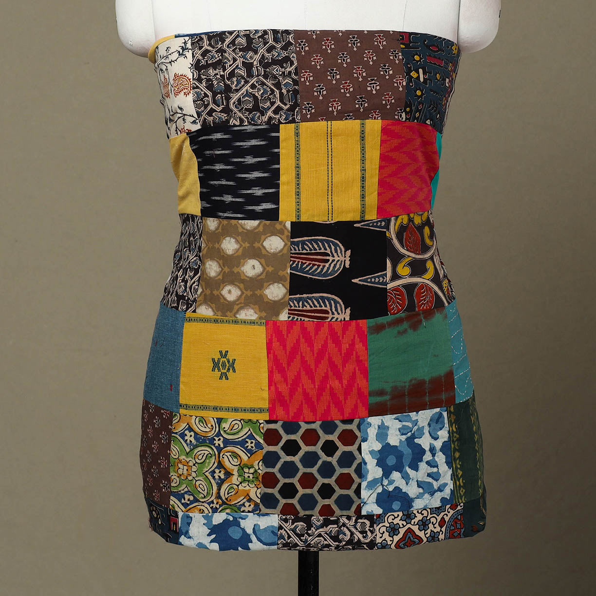 Handcrafted Patchwork Cotton Kurta Material