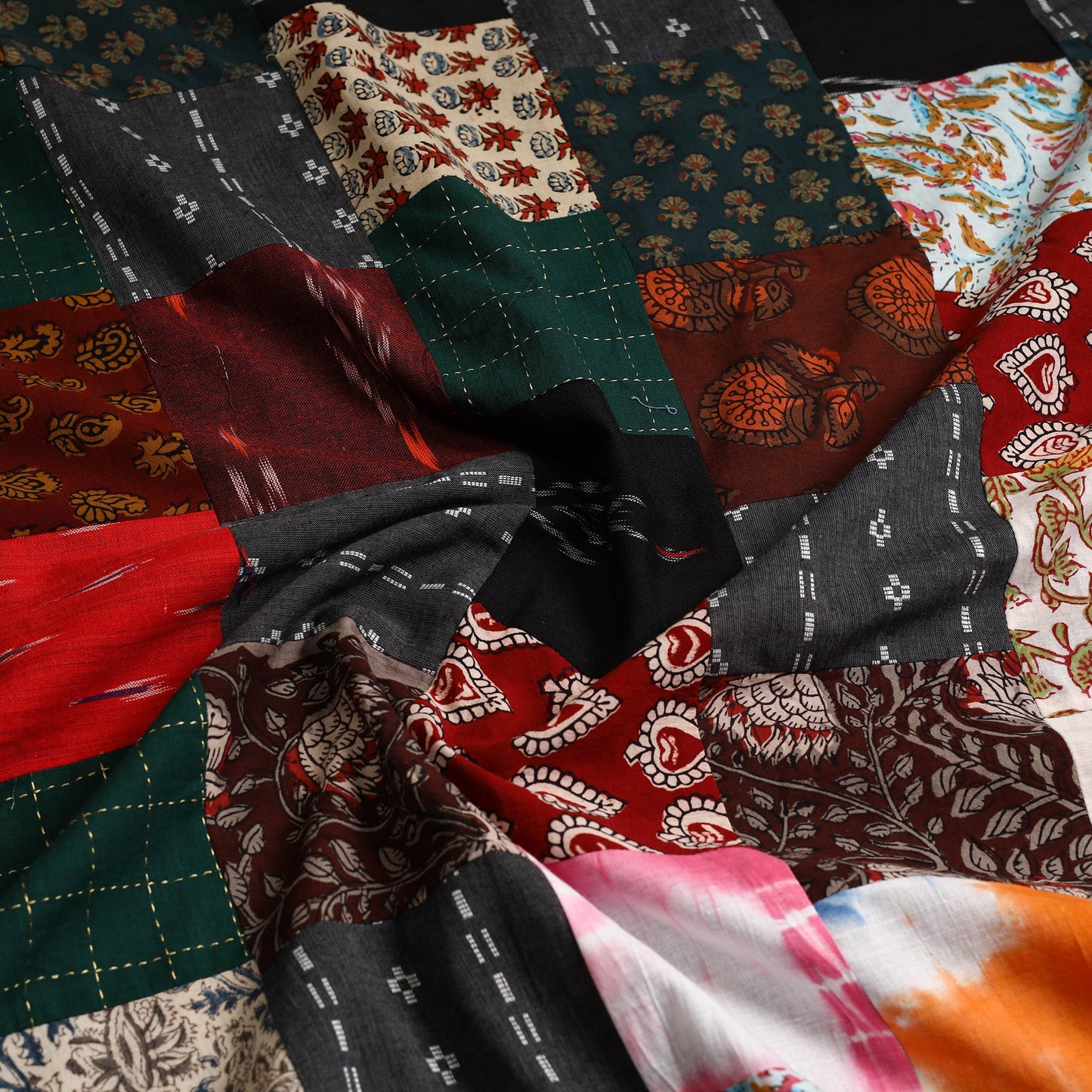 Buy Handcrafted Patchwork Cotton Kurta Material