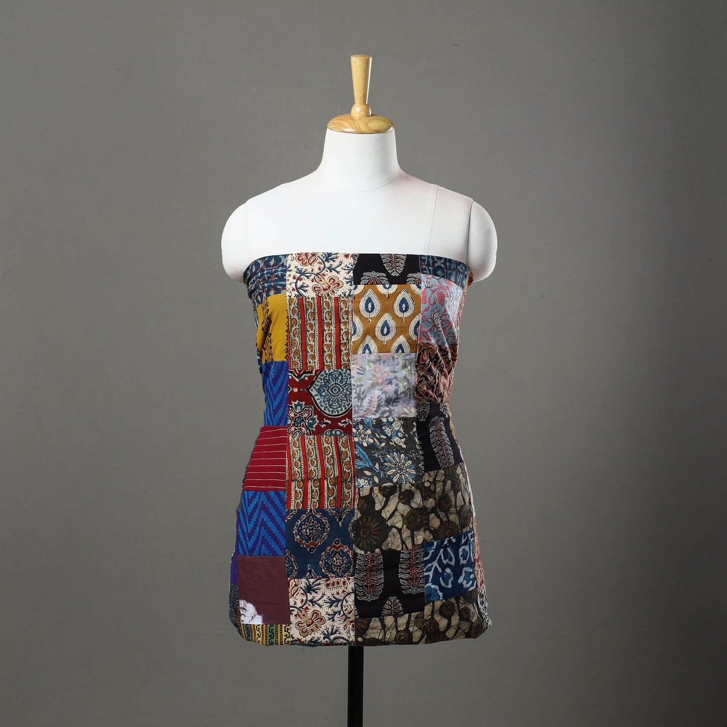 Multicolor Handcrafted Patchwork Cotton Kurta Material