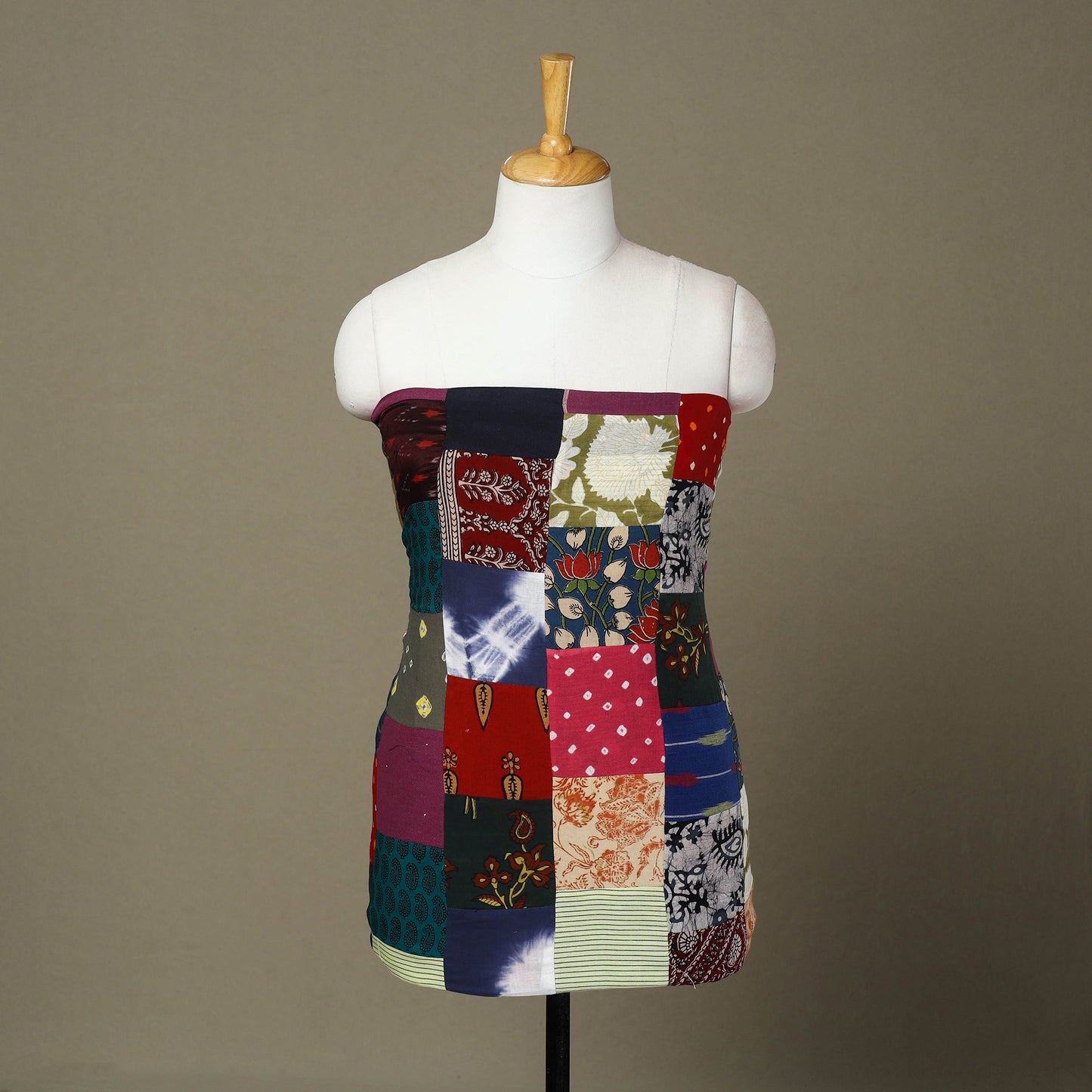 Multicolor Handcrafted Patchwork Cotton Kurta Material