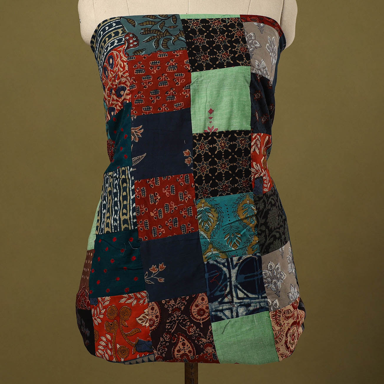 Buy Handcrafted Patchwork Cotton Kurta Material