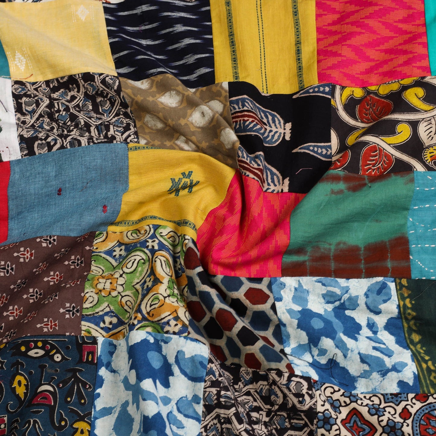 Handcrafted Patchwork Cotton Kurta Material