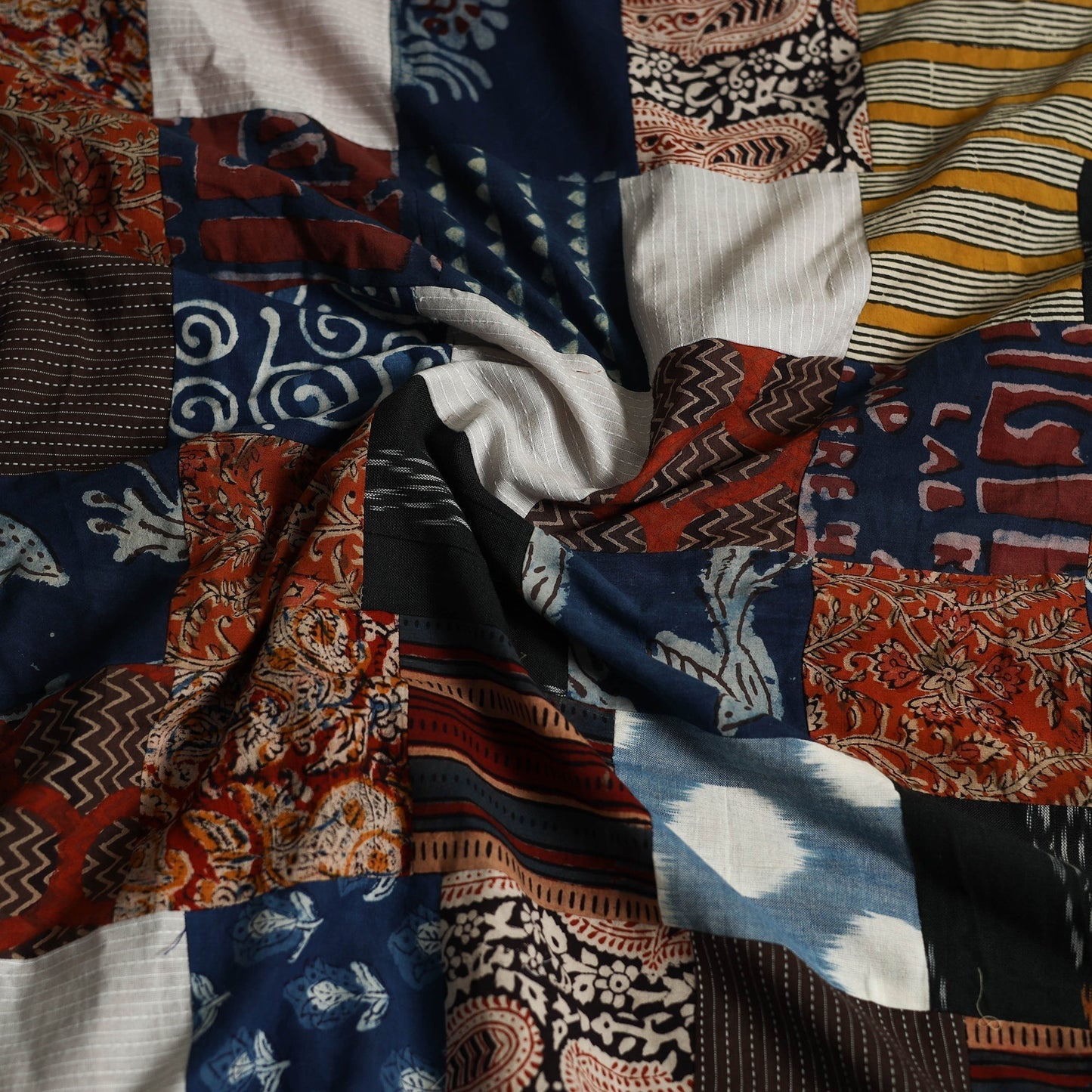 Handcrafted Patchwork Cotton Kurta Material