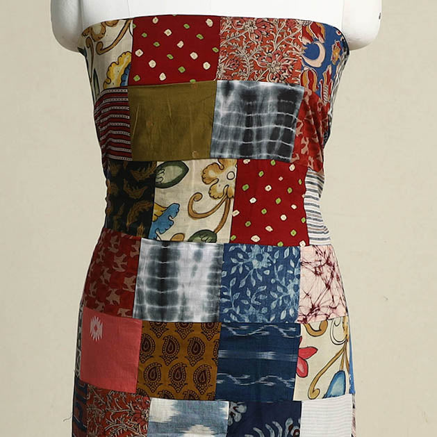 Handcrafted Patchwork Cotton Kurta Material