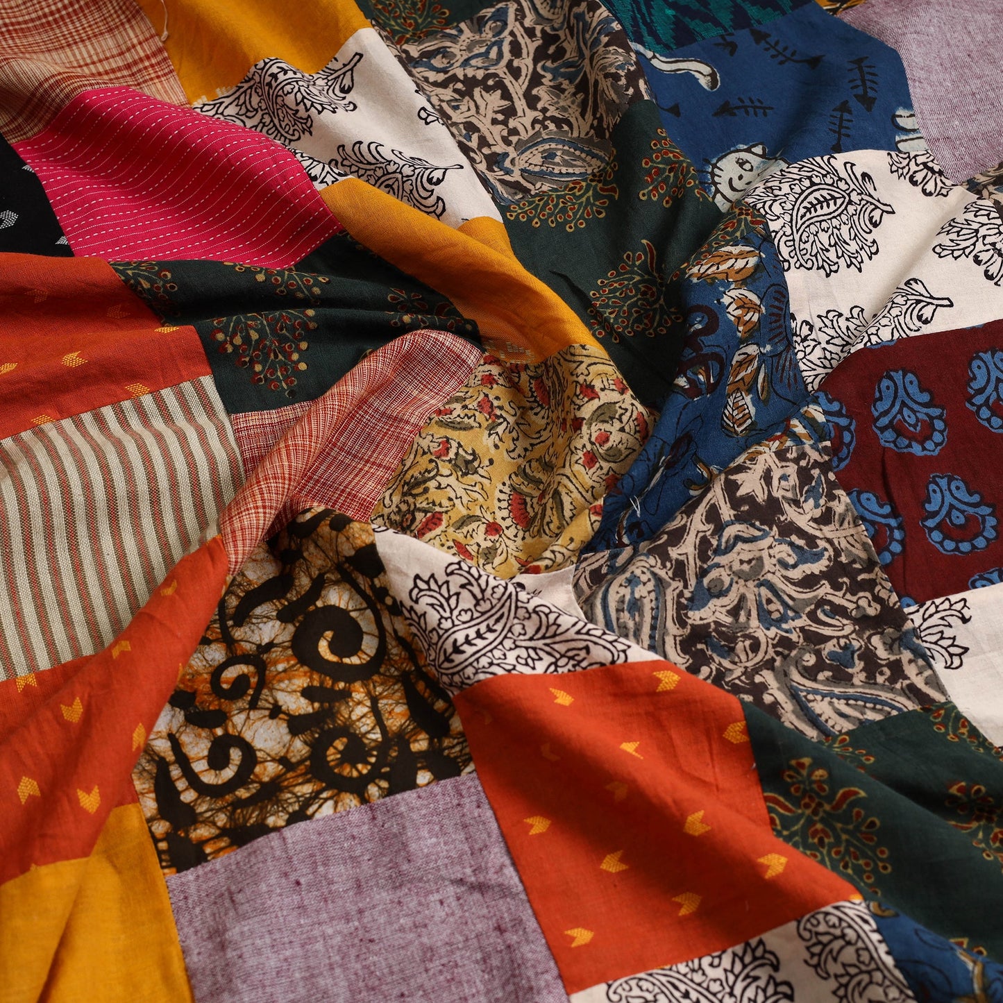 Buy Handcrafted Patchwork Cotton Kurta Material