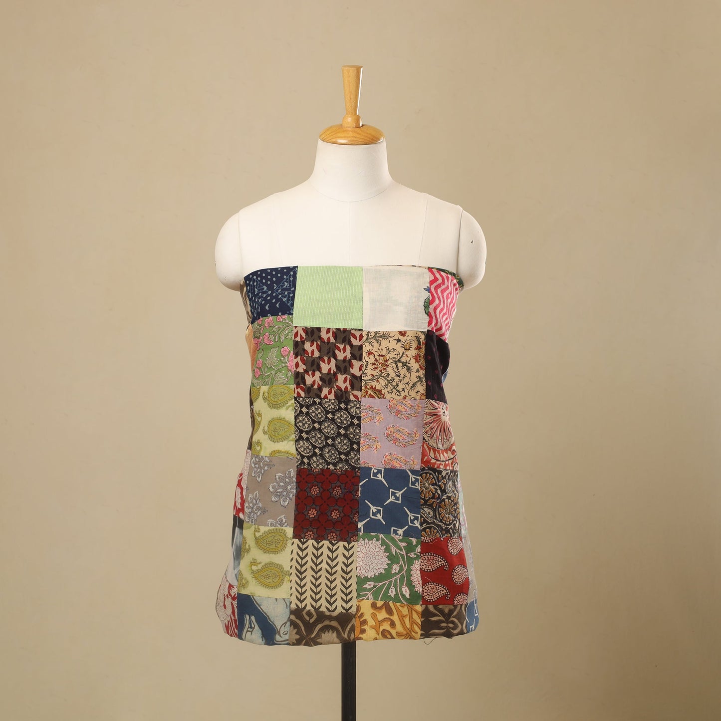 Buy Multicolor Handcrafted Patchwork Cotton Kurta Material