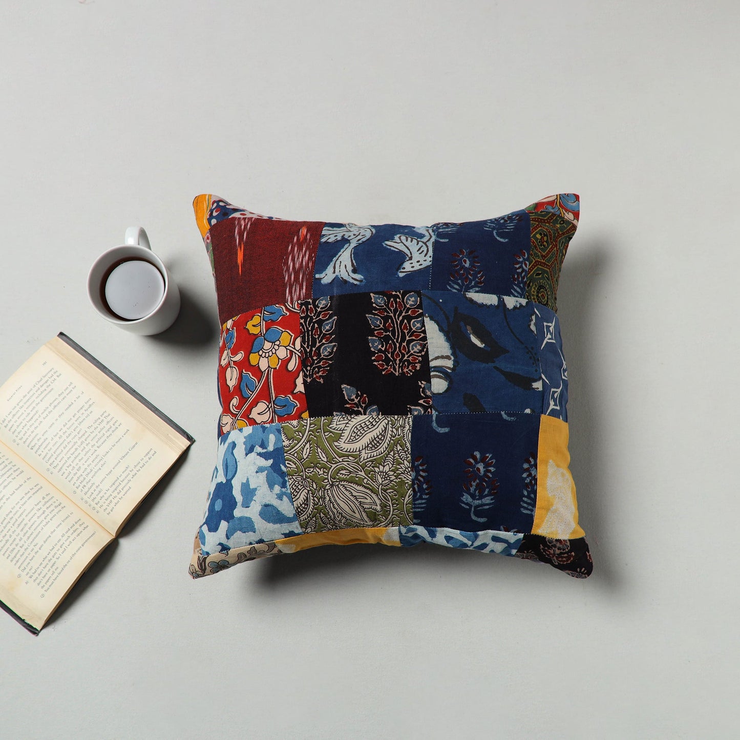 Multicolor - handcrafted patchwork cushion cover 33