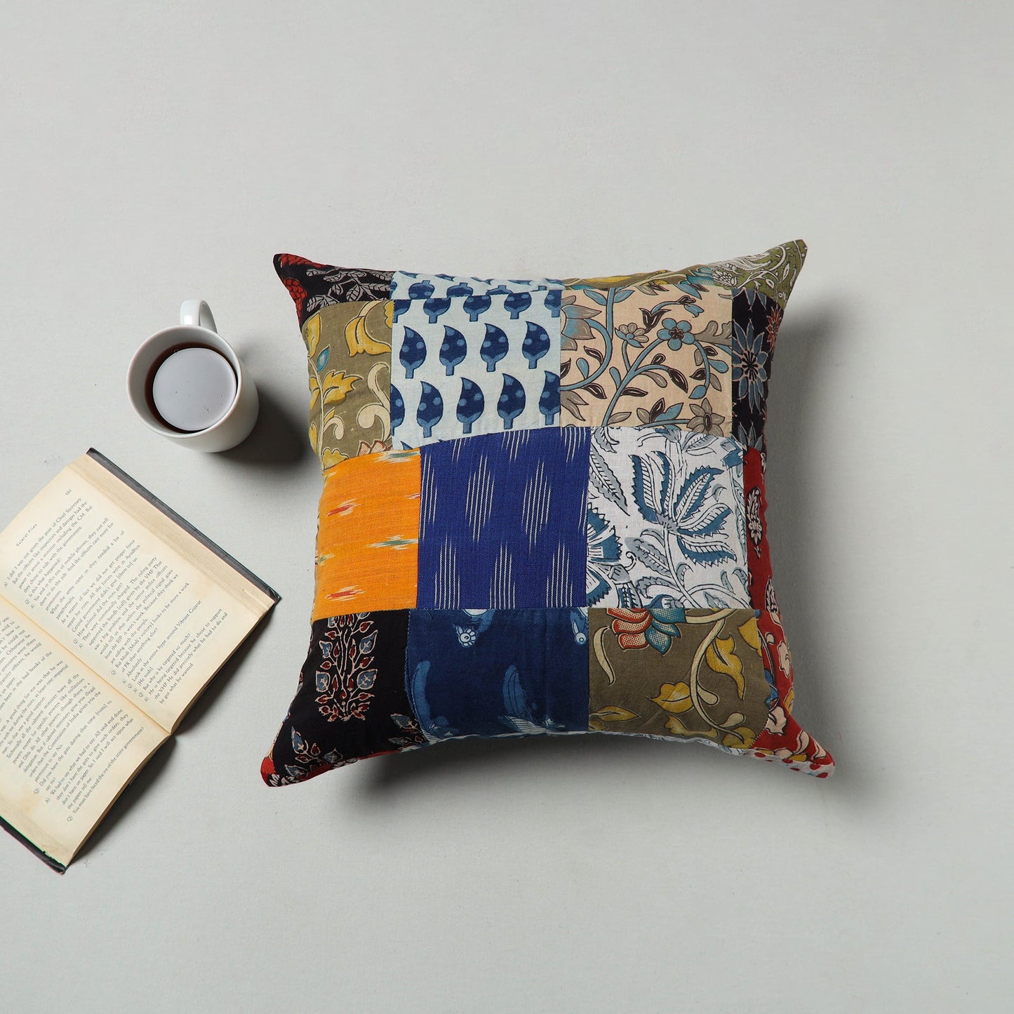 Multicolor - handcrafted patchwork cushion cover 40