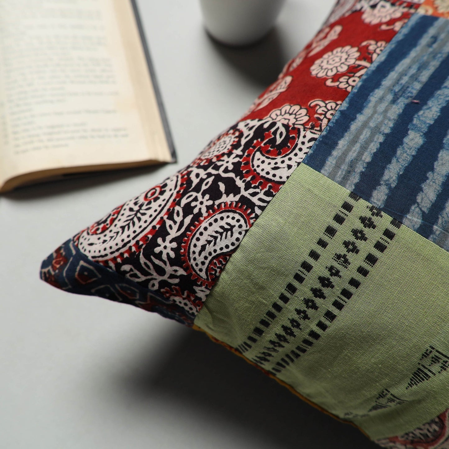 Multicolor Handcrafted Patchwork Cushion Cover
