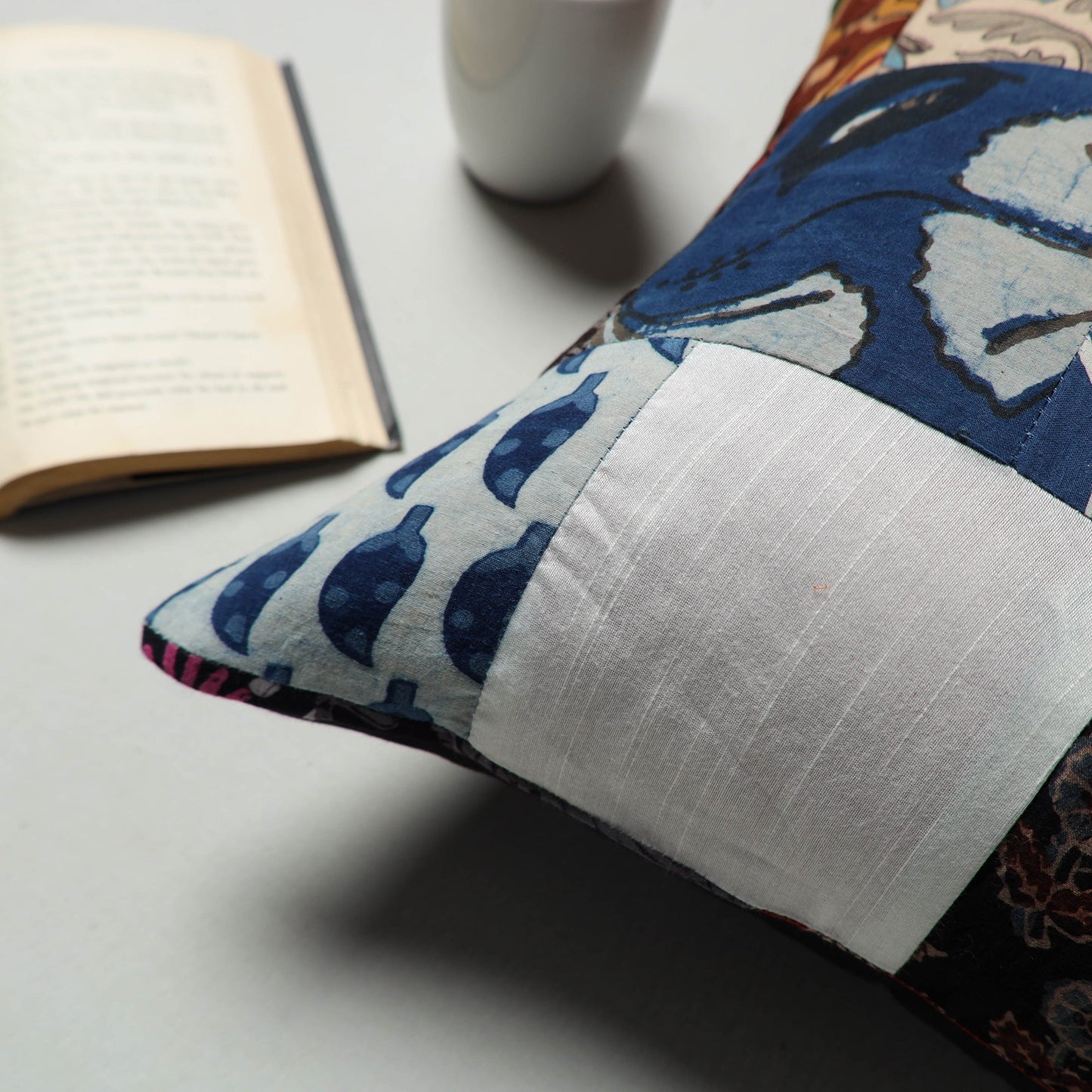 Multicolor Handcrafted Patchwork Cushion Cover