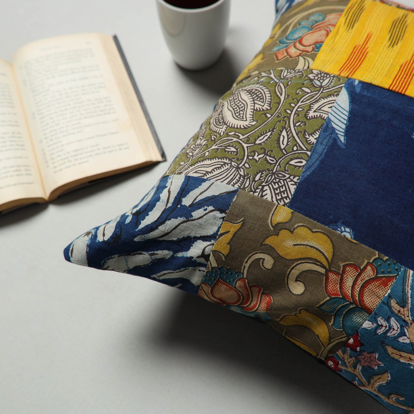 Multicolor Handcrafted Patchwork Cushion Cover