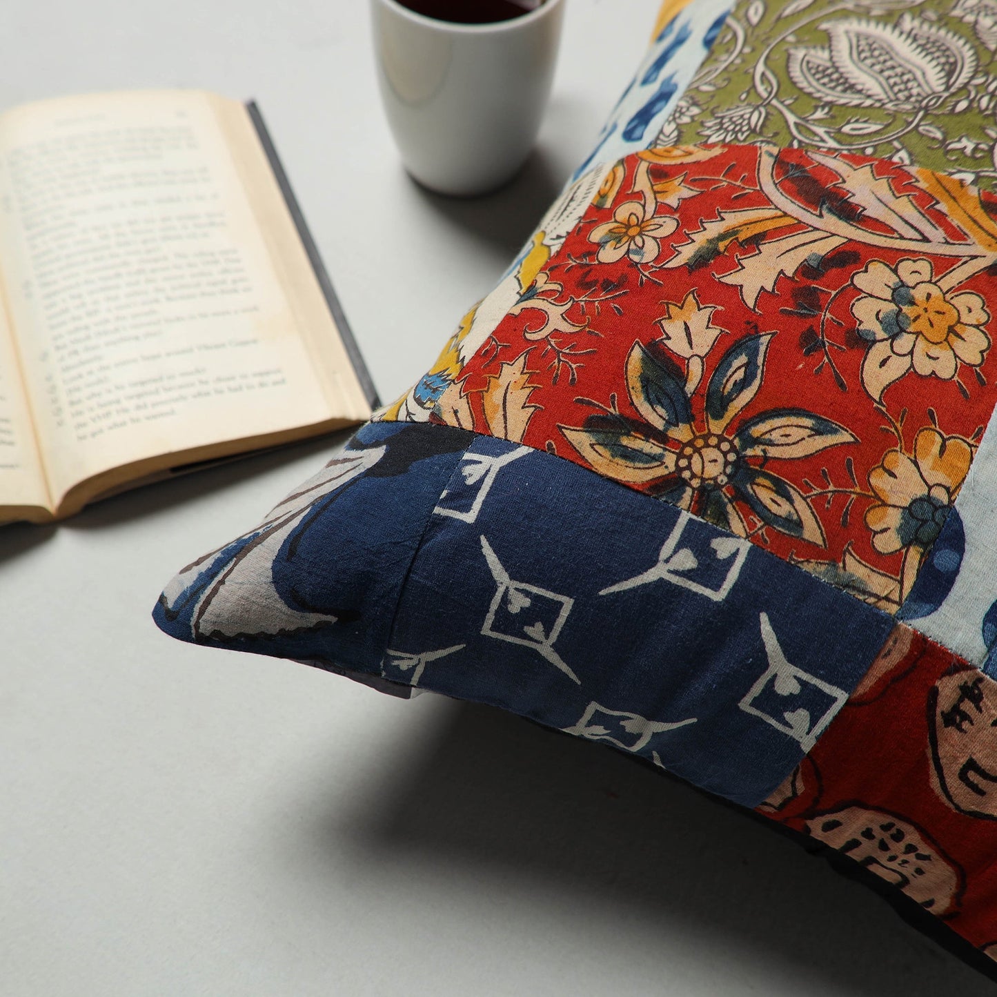 Multicolor - handcrafted patchwork cushion cover 63