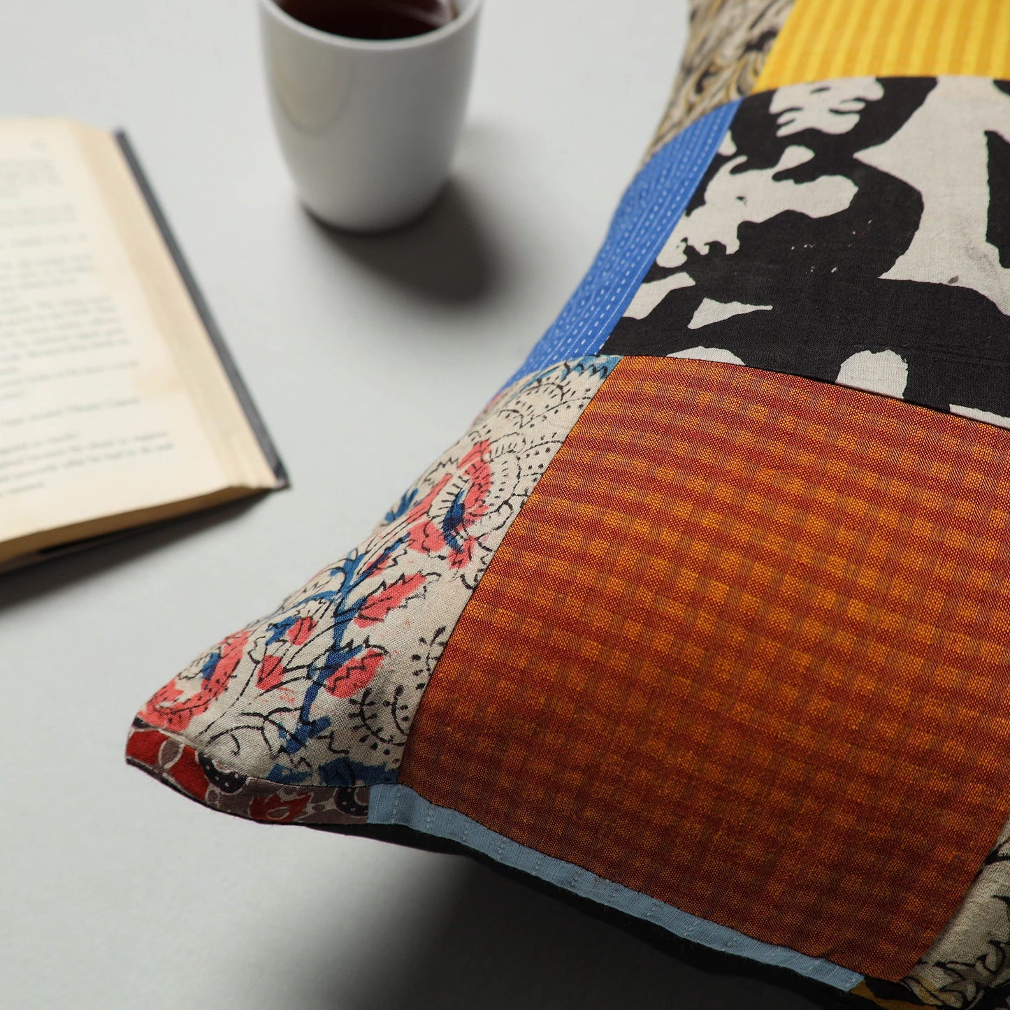 Multicolor Handcrafted Patchwork Cushion Cover