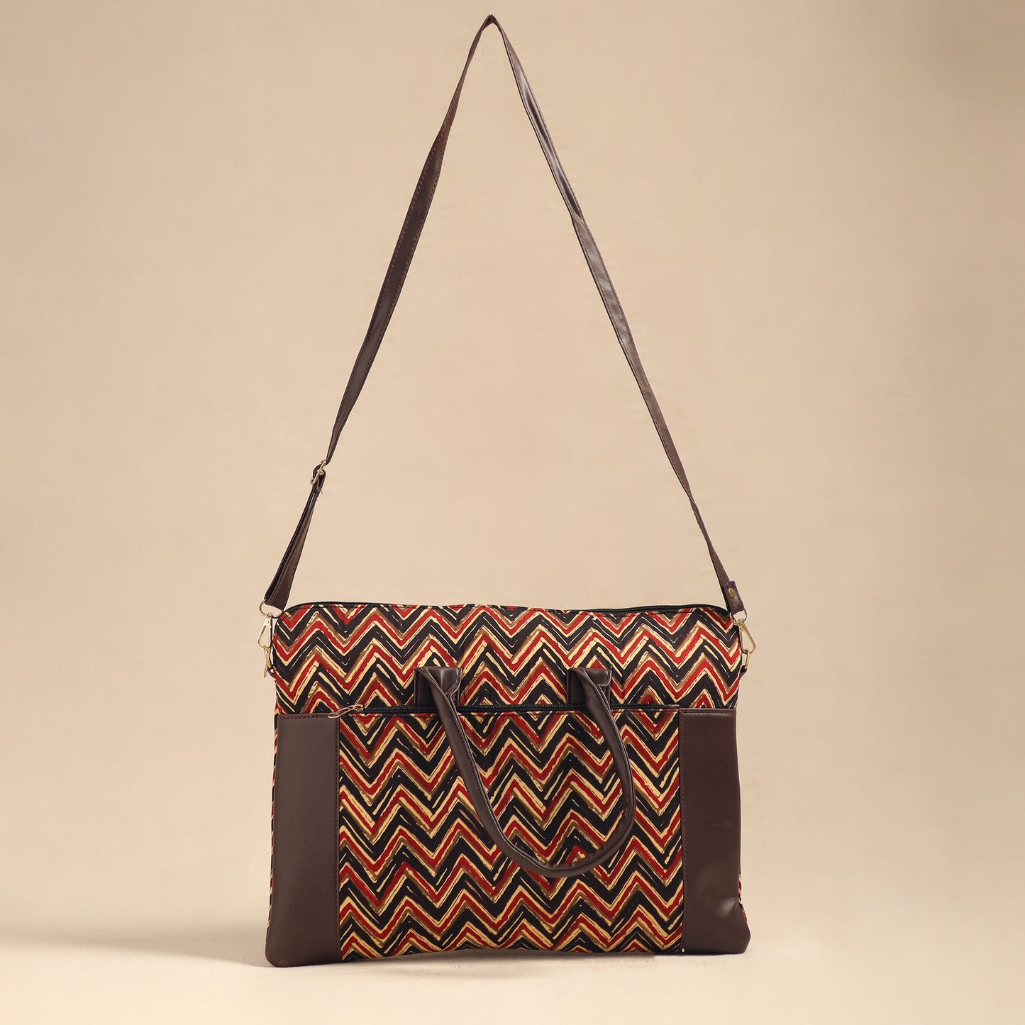 Multicolor Handcrafted Printed Laptop Bag