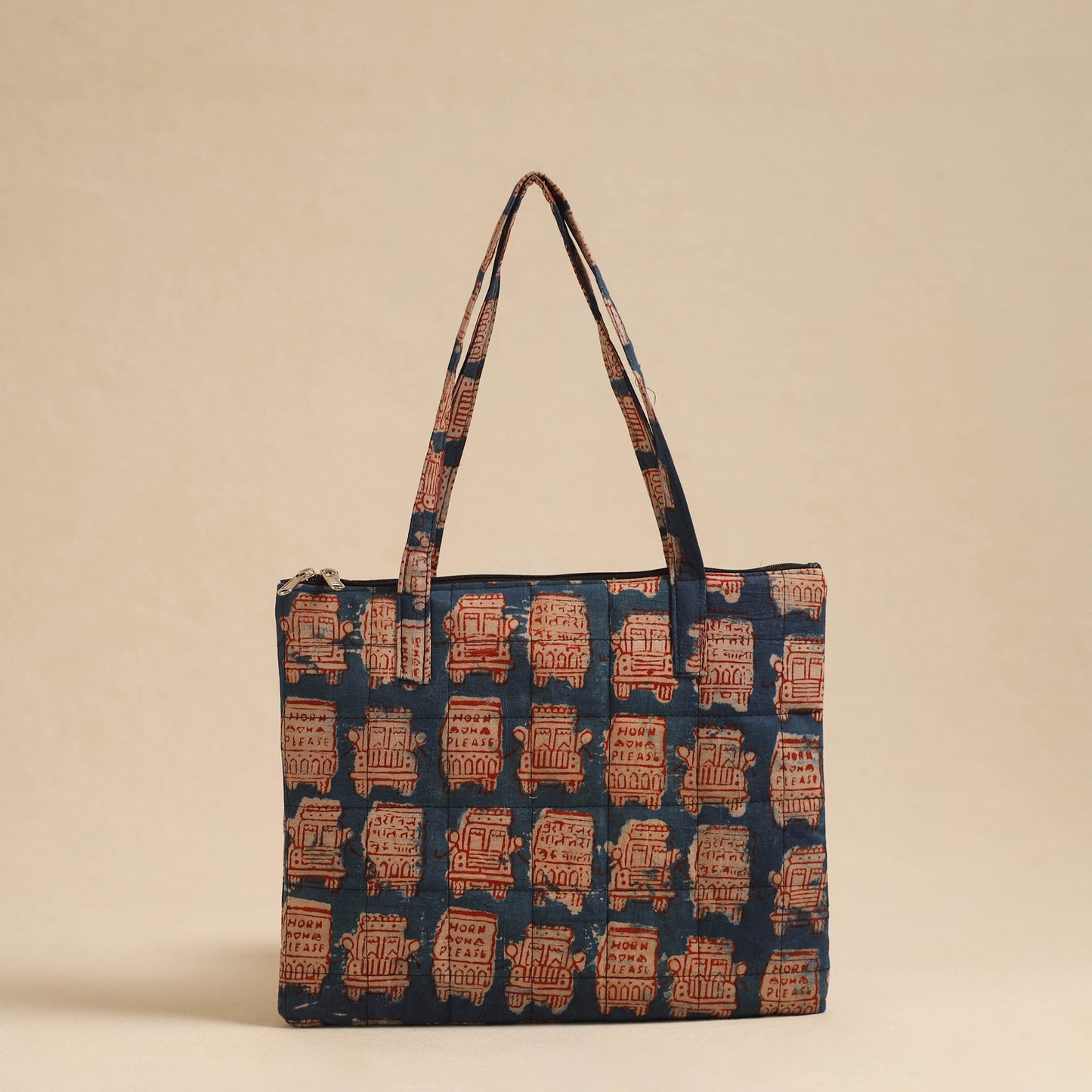Multicolor Handcrafted Quilted Cotton Hand Bag