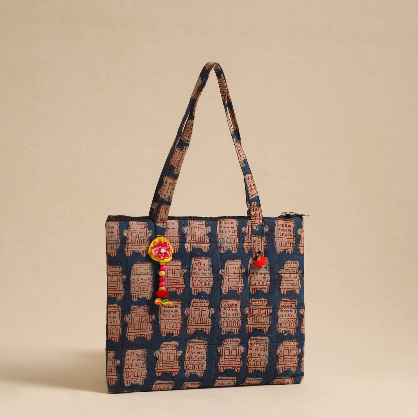 Multicolor Handcrafted Quilted Cotton Hand Bag