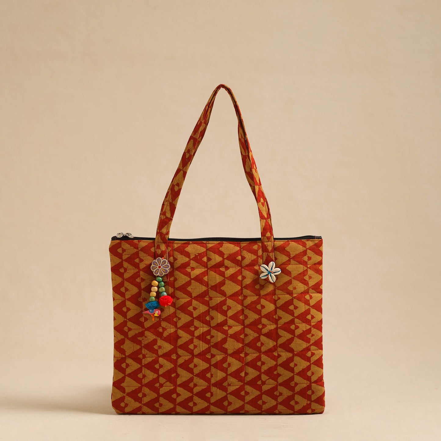 Multicolor Handcrafted Quilted Cotton Hand Bag