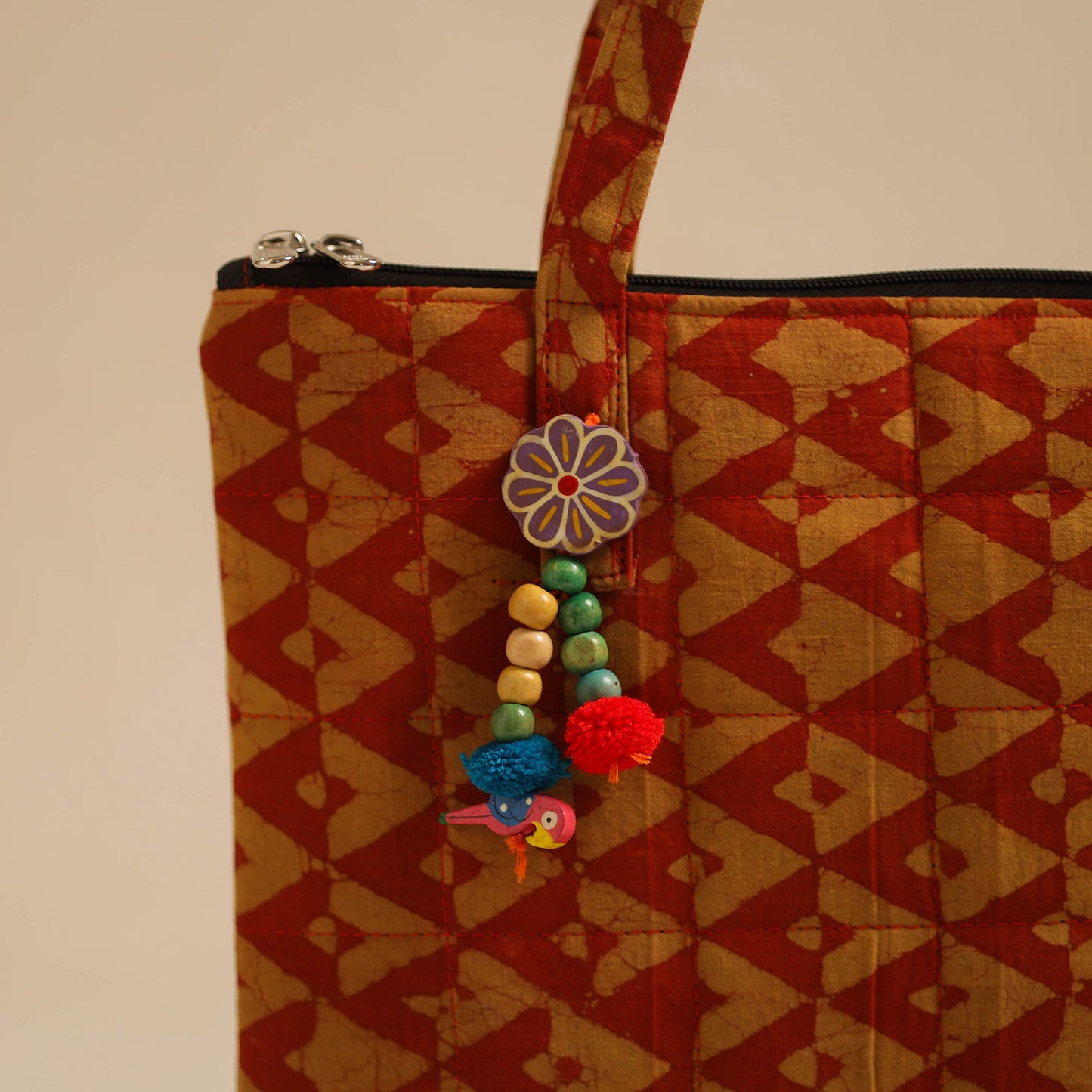 Multicolor Handcrafted Quilted Cotton Hand Bag