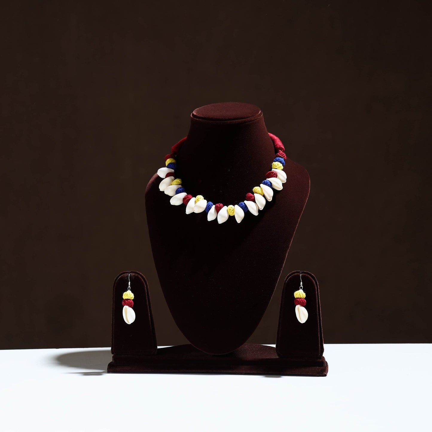 Handcrafted Shell & Thread Work Necklace Set