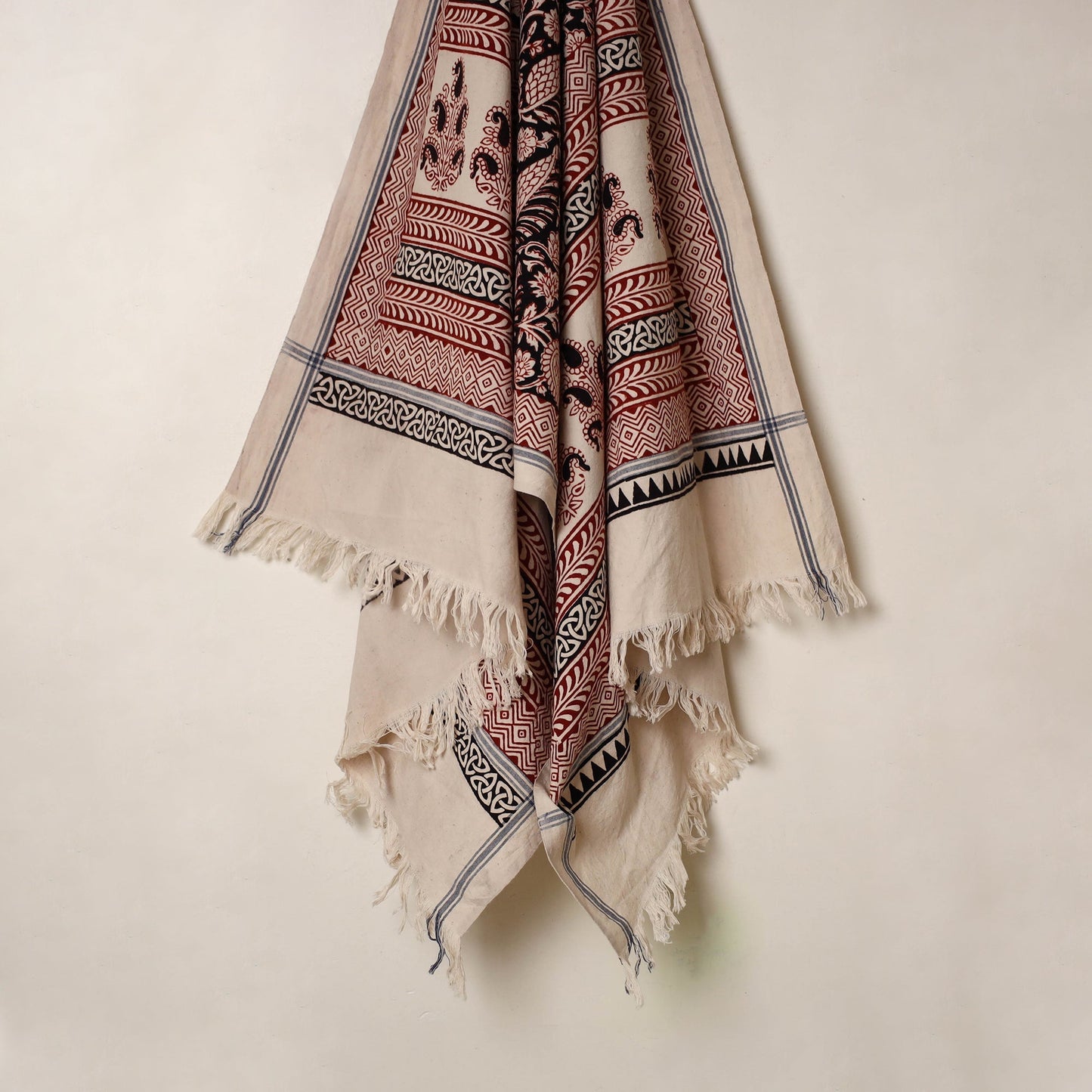 Multicolor Handloom Cotton Bagh Print Towel
