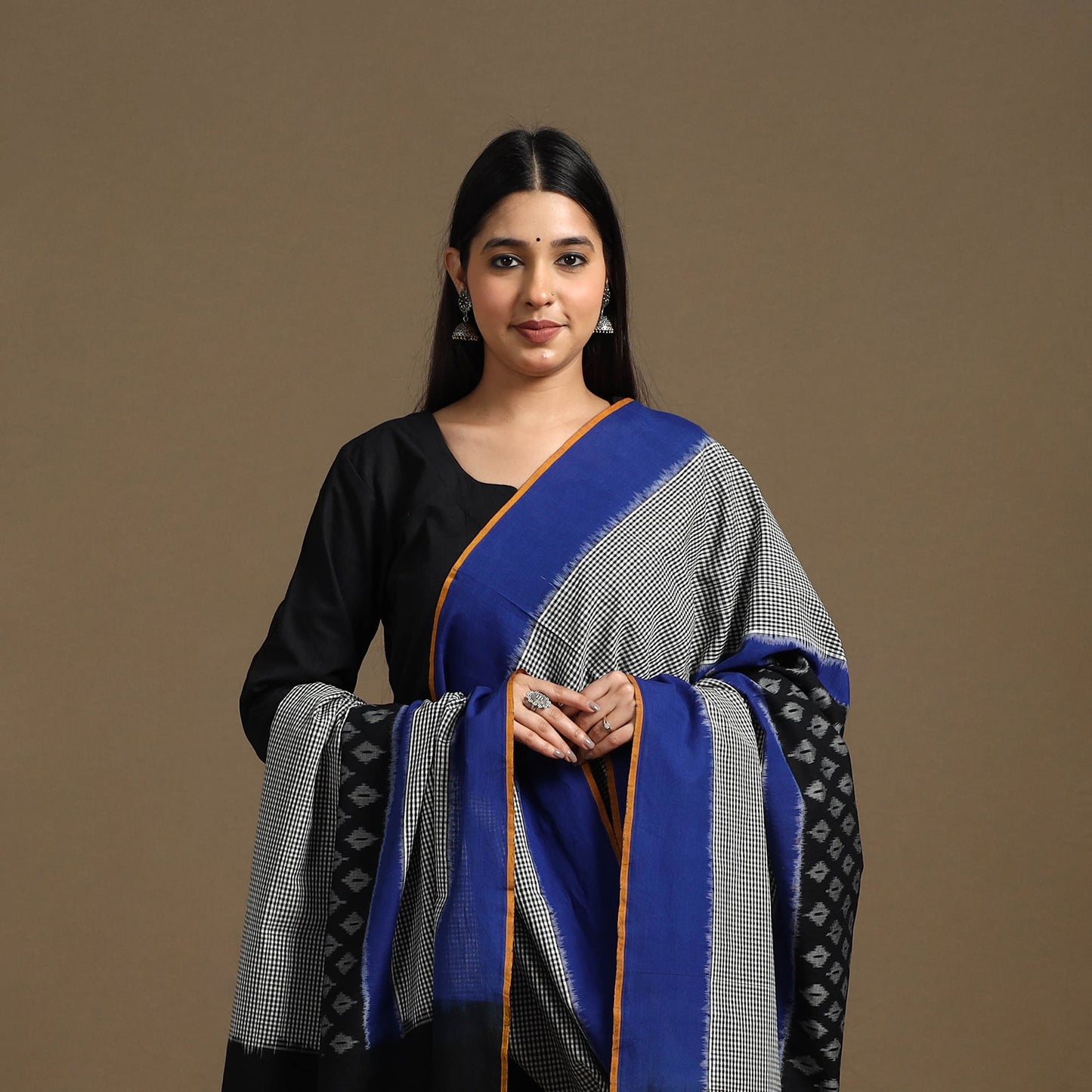 Multicolor Handloom Cotton Pochampally Ikat Dupatta