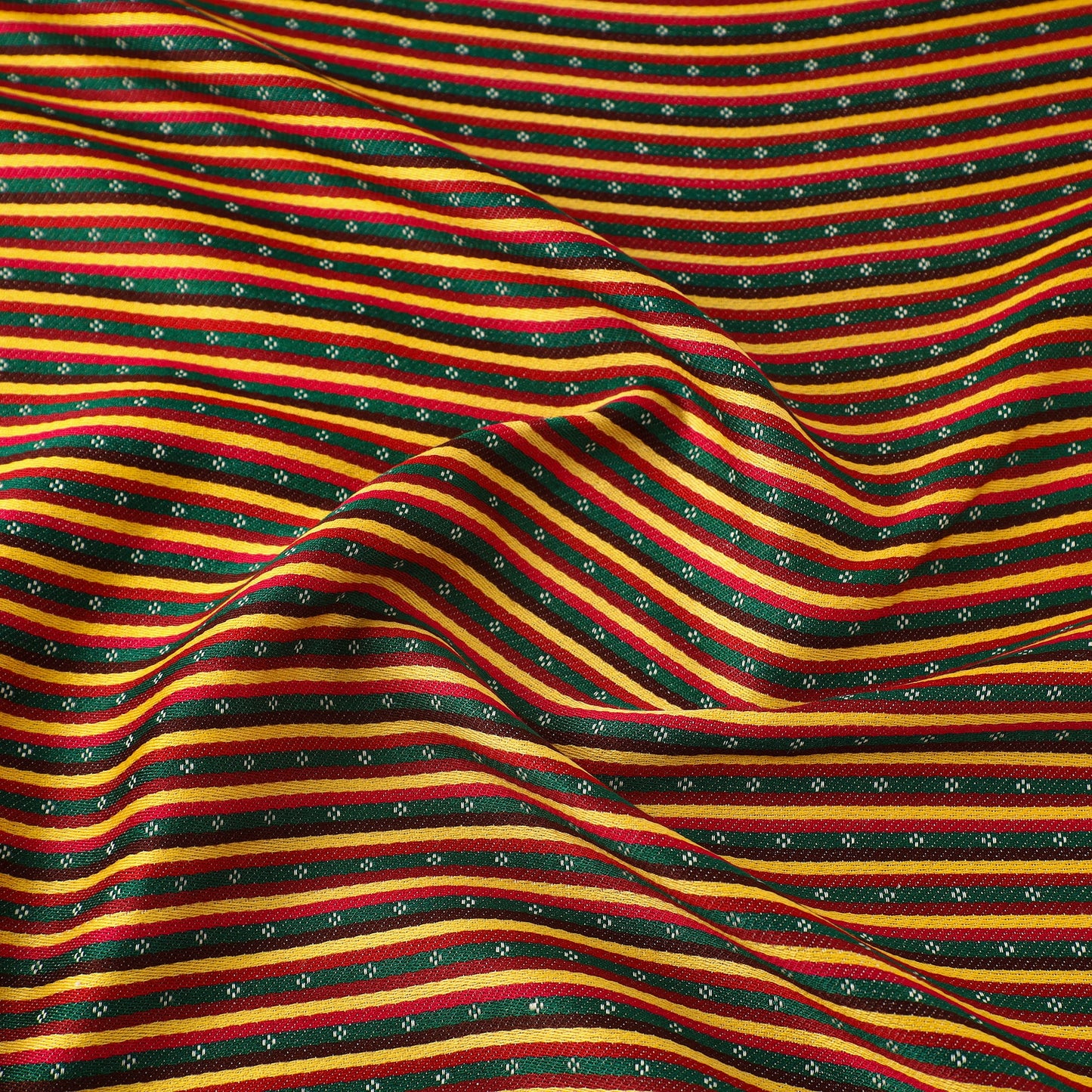 Multicolor Handloom Silk Cotton Mashru Fabric