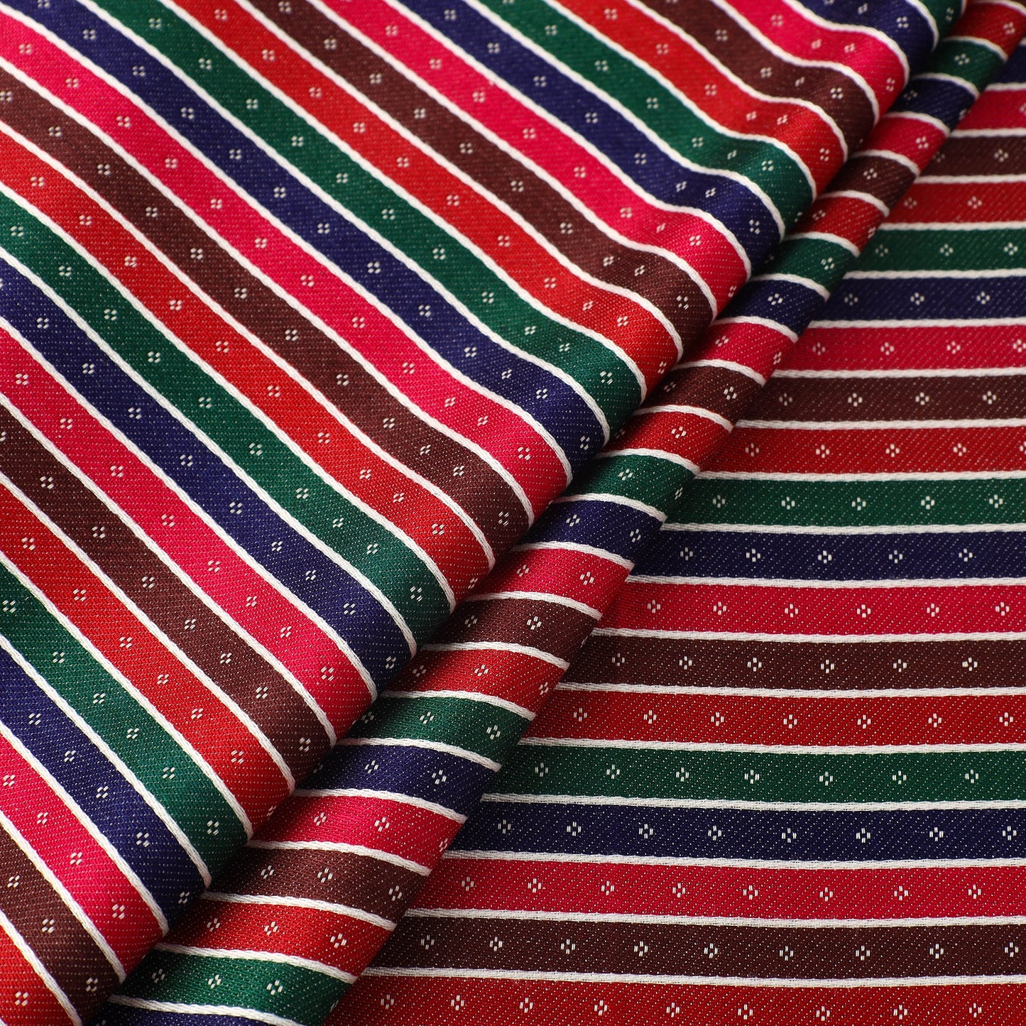 Multicolor Handloom Silk Cotton Mashru Fabric