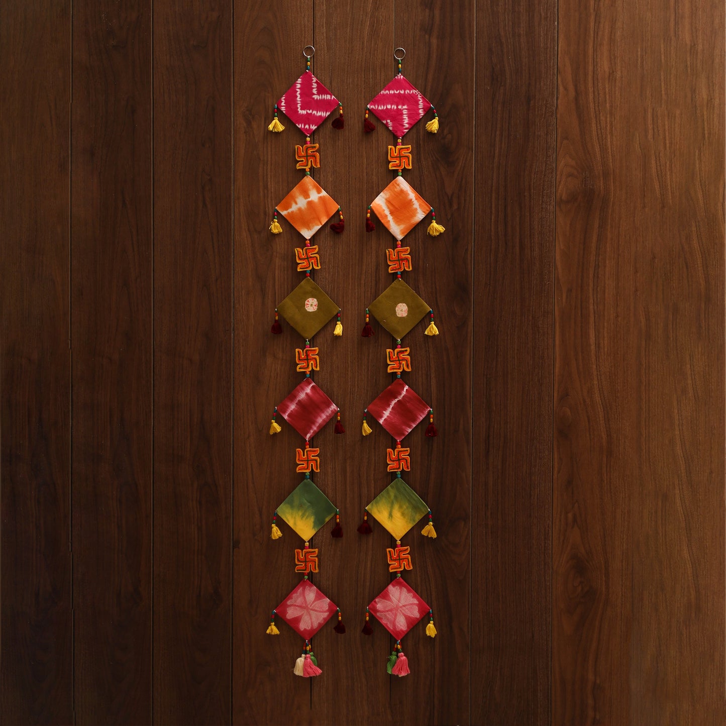 Multicolor - handmade bead work fabric hanging for home