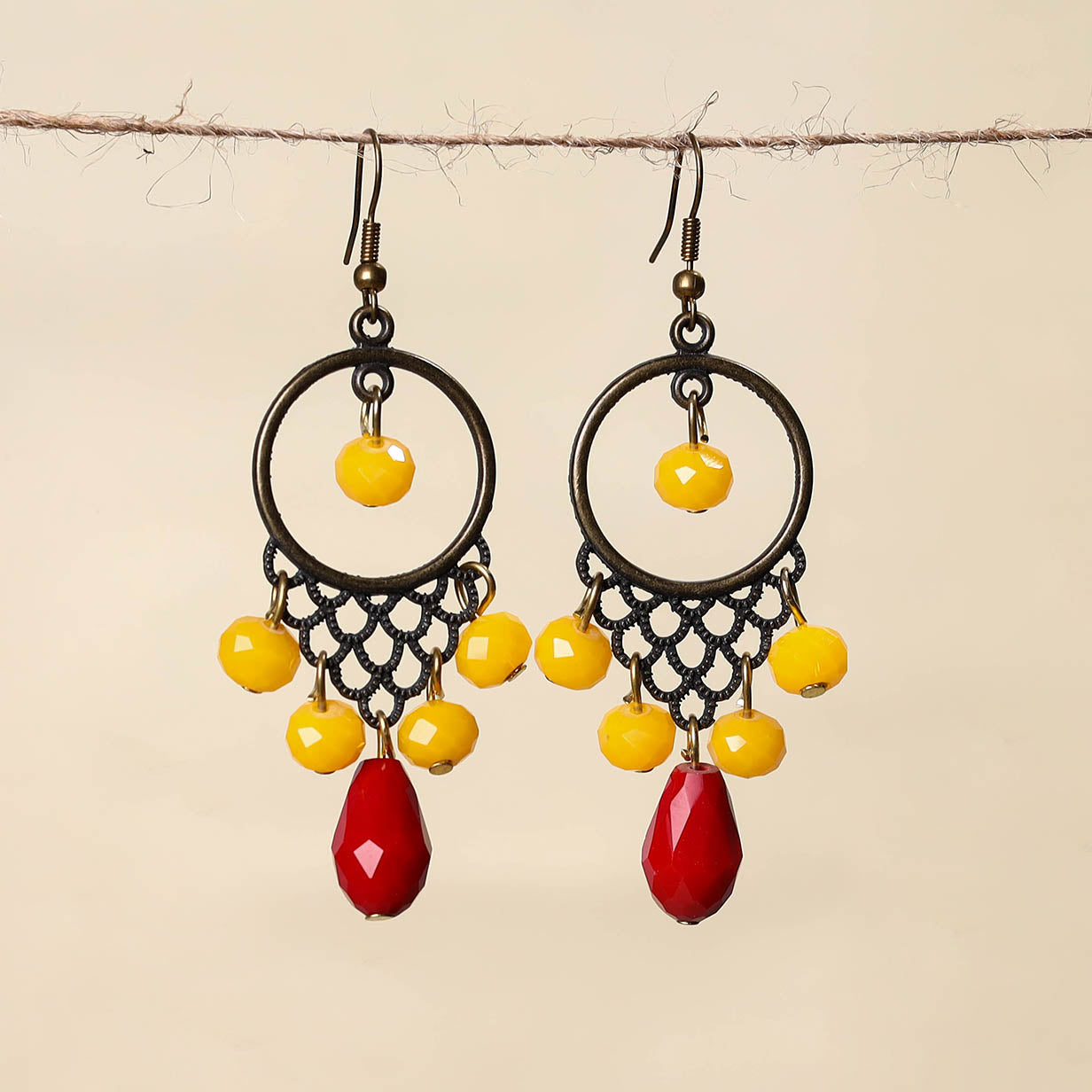 Multicolor - handmade beaded earrings 41 - handcrafted