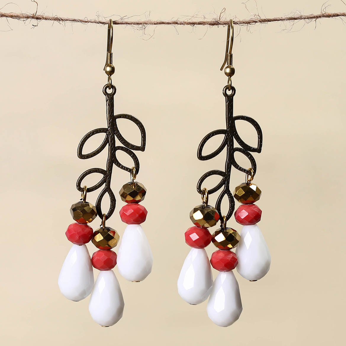 Multicolor - handmade beaded earrings 76 - handcrafted