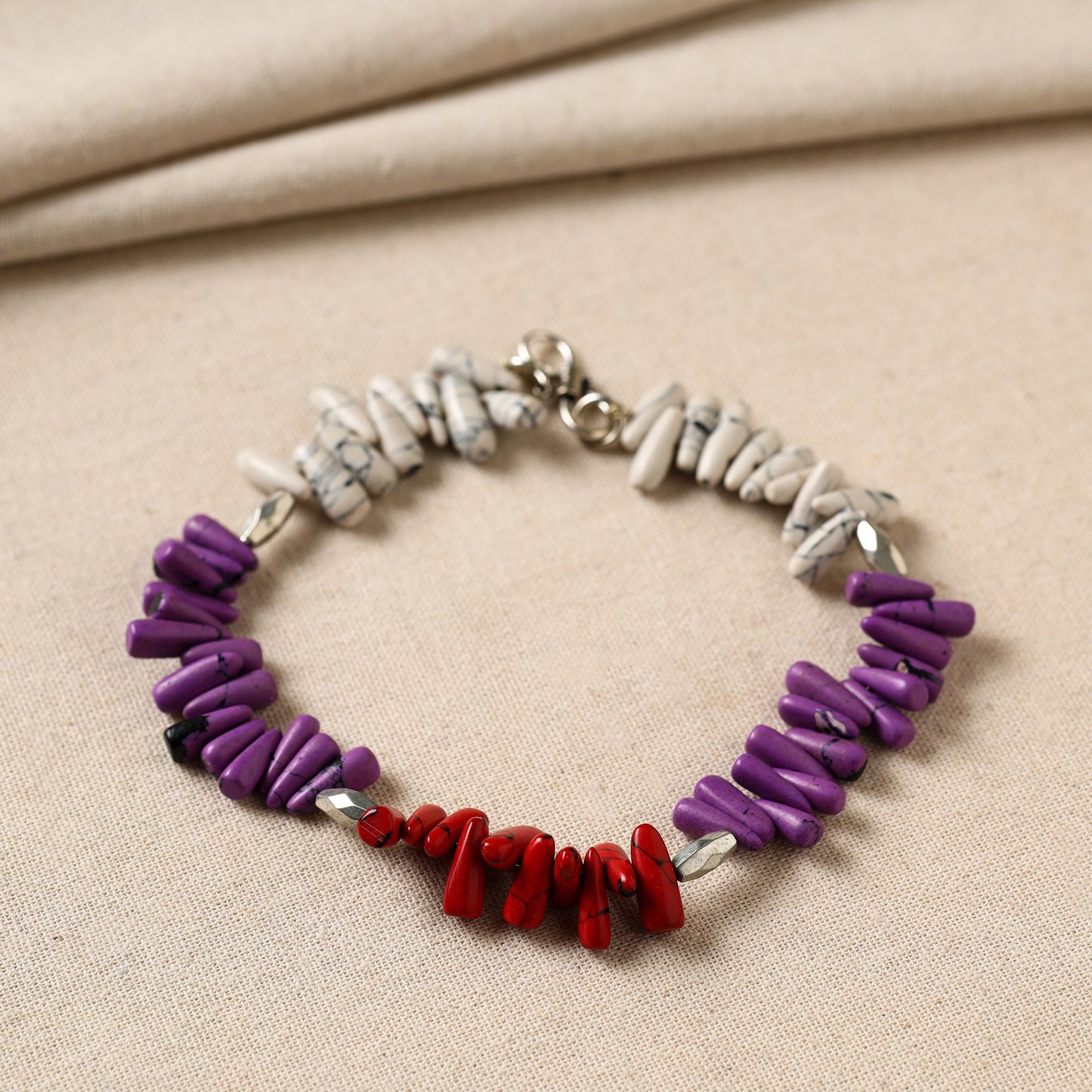 Handmade Beads & Metal Anklet 08 Online at iTokri.com