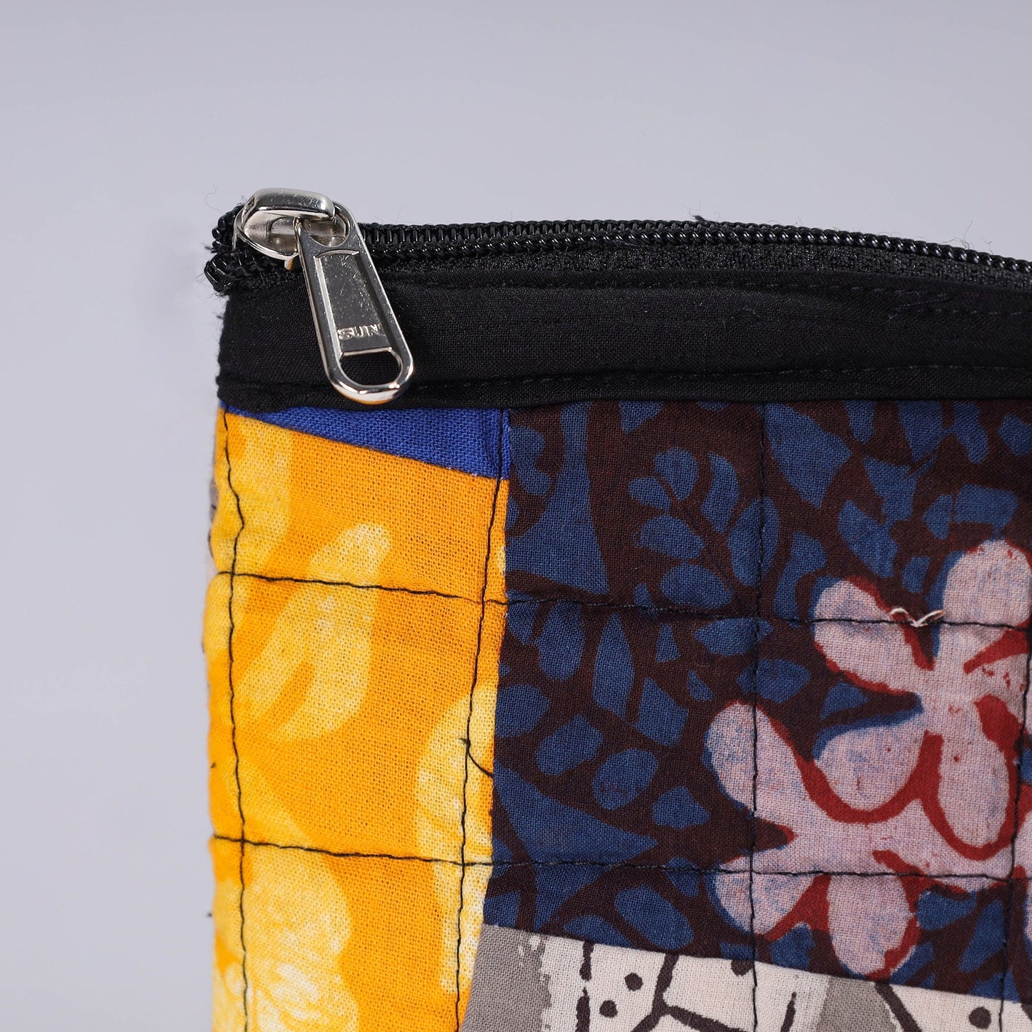 Handmade Cotton Fabric Quilted Patchwork Utility Pouch