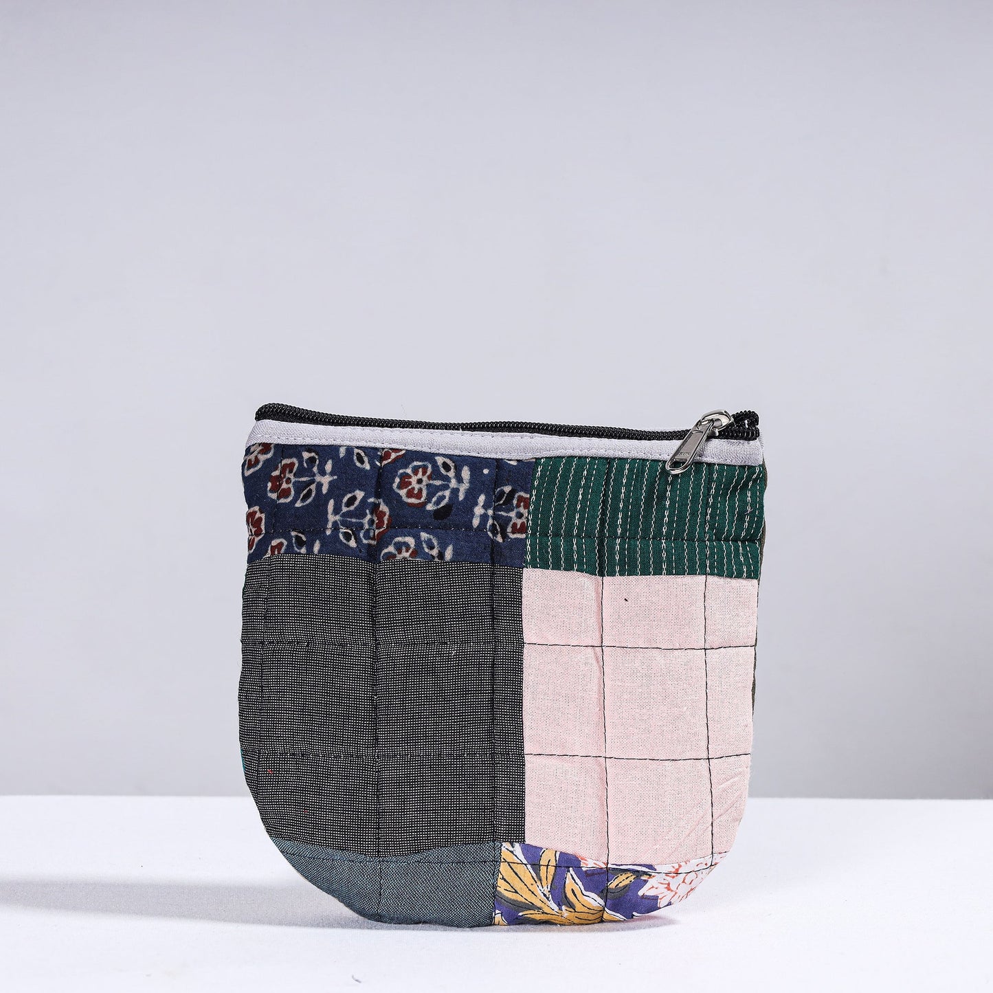 Handmade Cotton Fabric Quilted Patchwork Utility Pouch