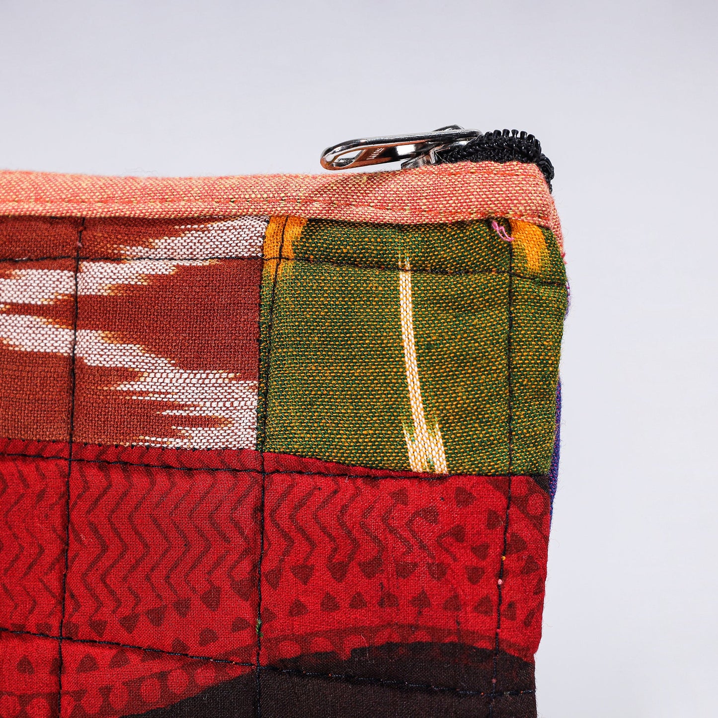 Handmade Cotton Fabric Quilted Patchwork Utility Pouch