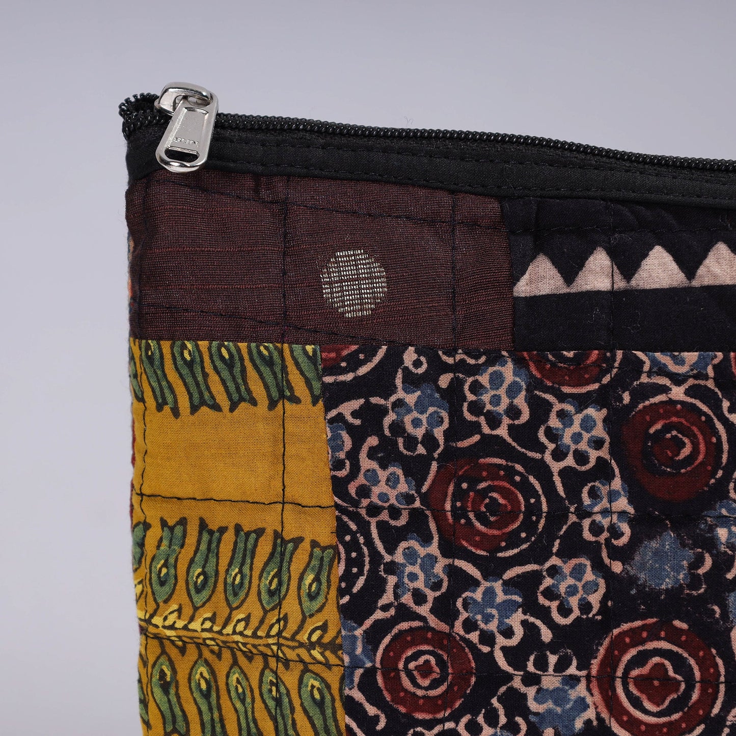 Handmade Cotton Fabric Quilted Patchwork Utility Pouch