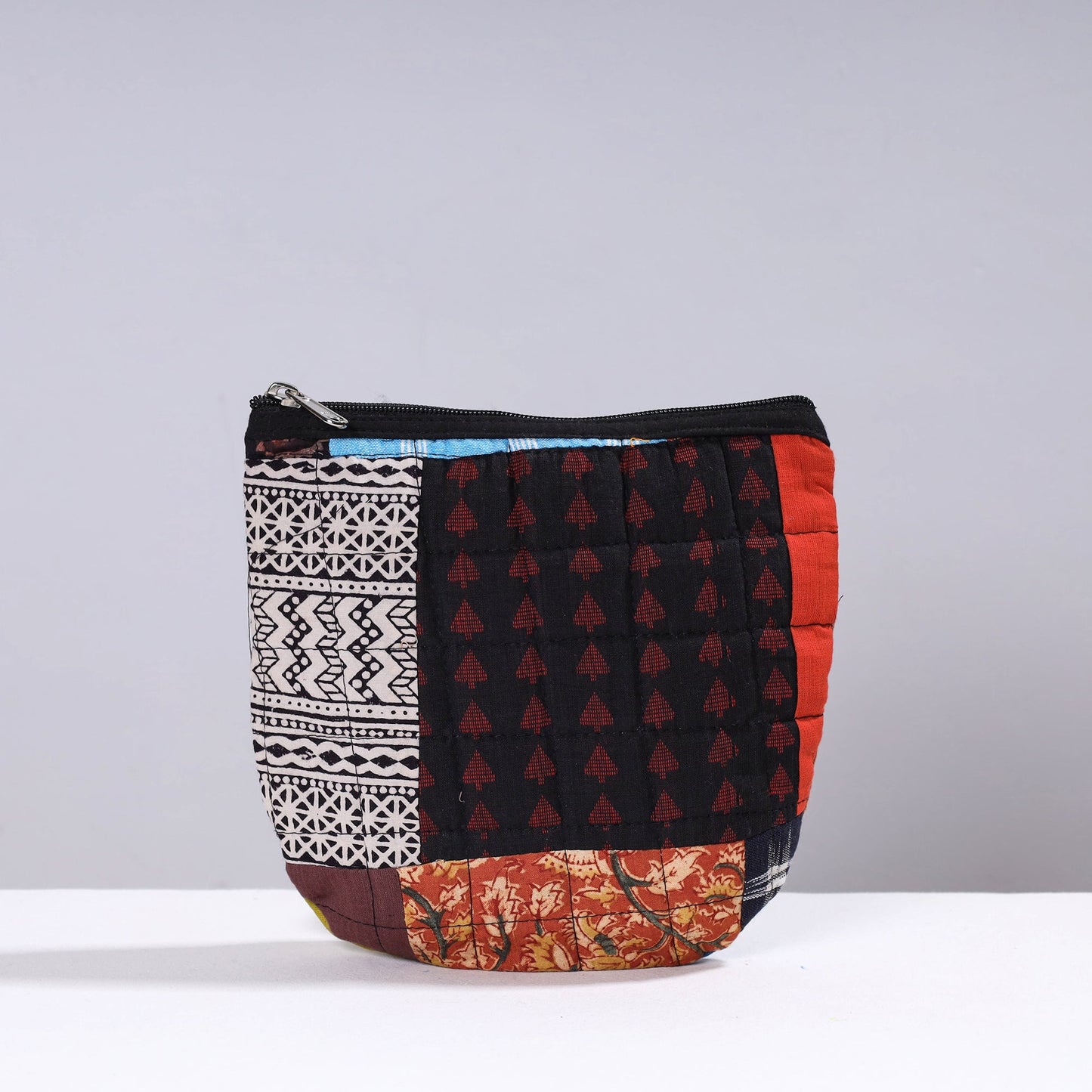 Handmade Cotton Fabric Quilted Patchwork Utility Pouch