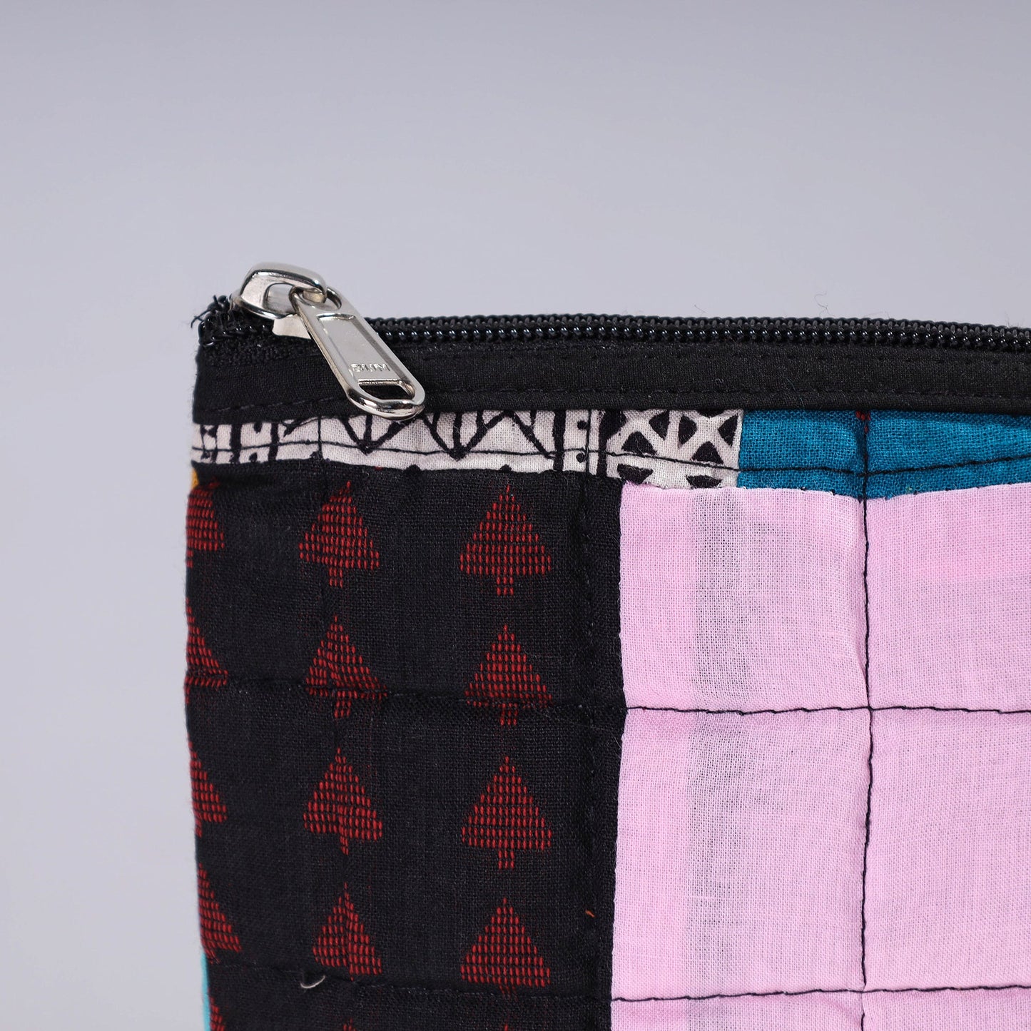 Handmade Cotton Fabric Quilted Patchwork Utility Pouch