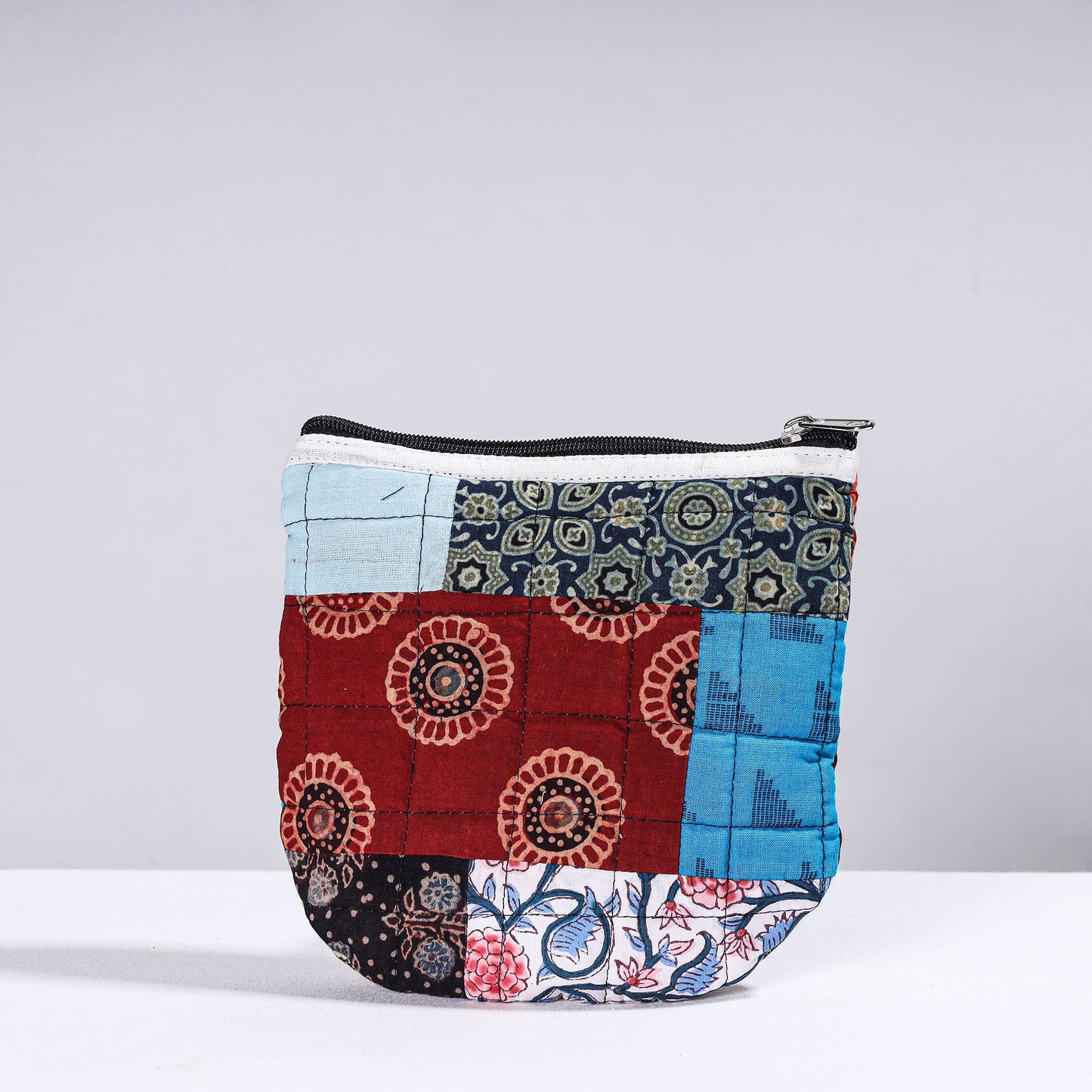 Handmade Cotton Fabric Quilted Patchwork Utility Pouch