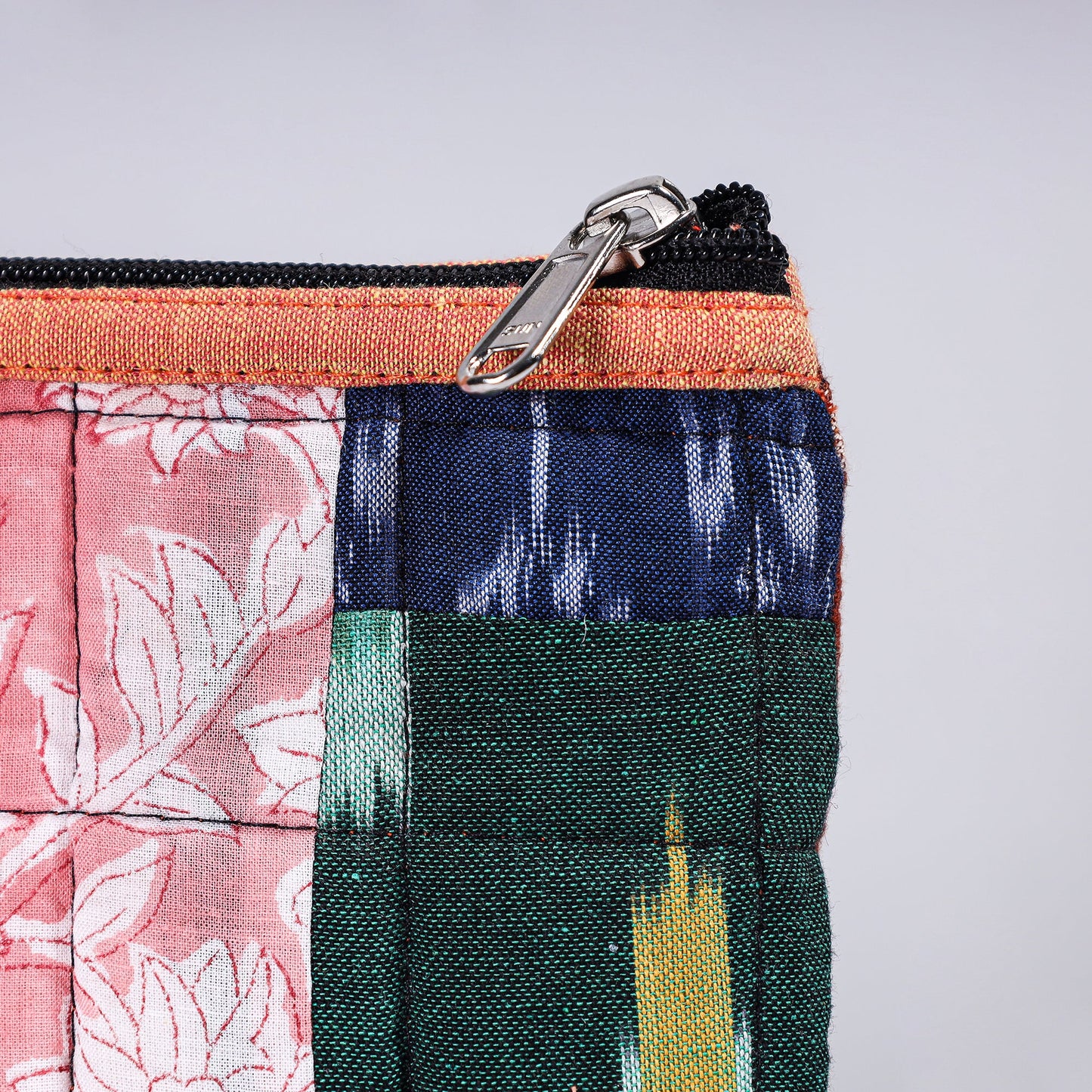 Handmade Cotton Fabric Quilted Patchwork Utility Pouch