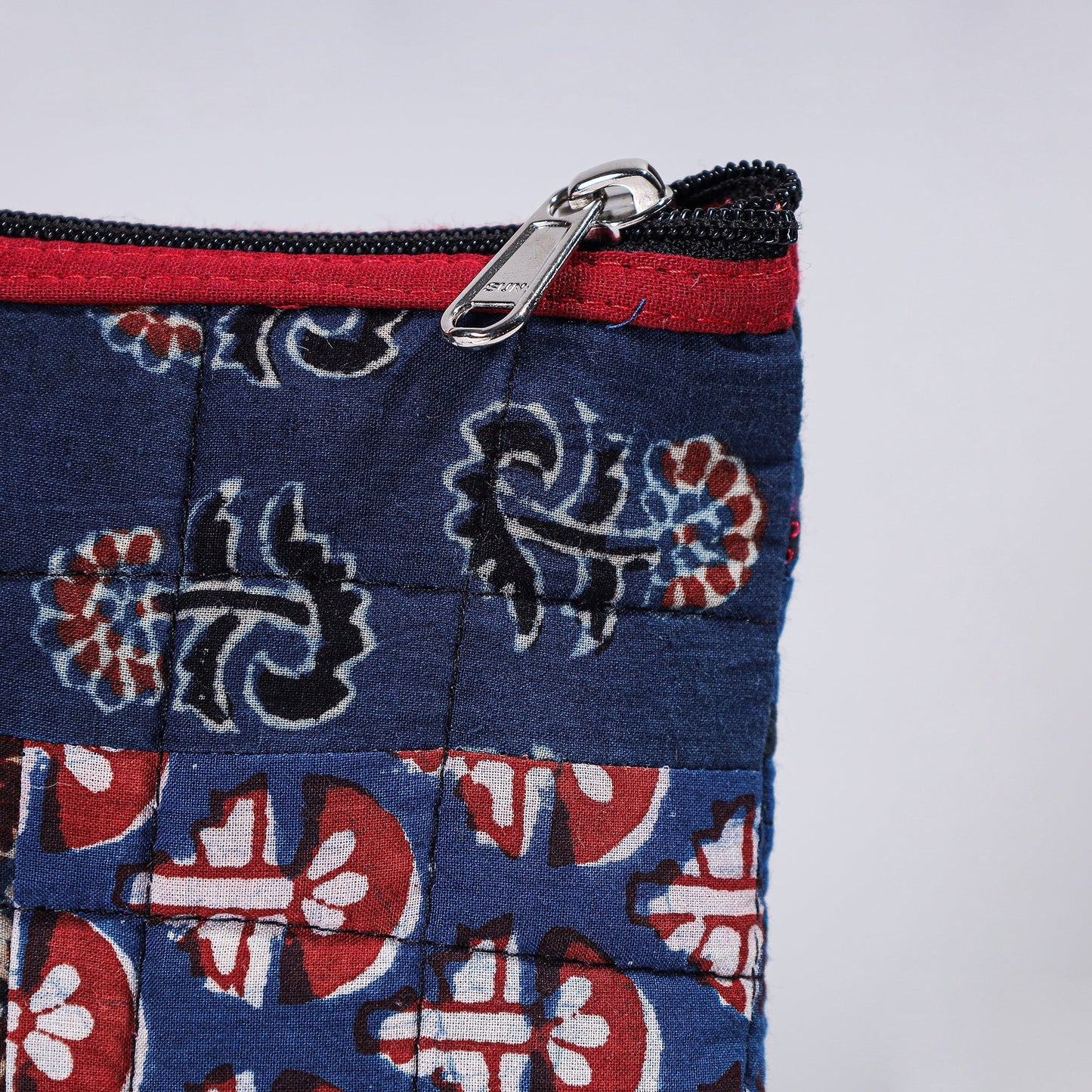 Handmade Cotton Fabric Quilted Patchwork Utility Pouch