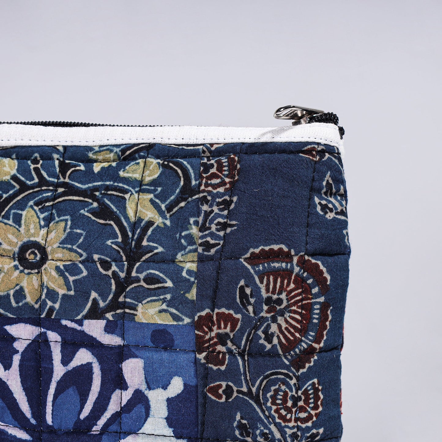 Handmade Cotton Fabric Quilted Patchwork Utility Pouch
